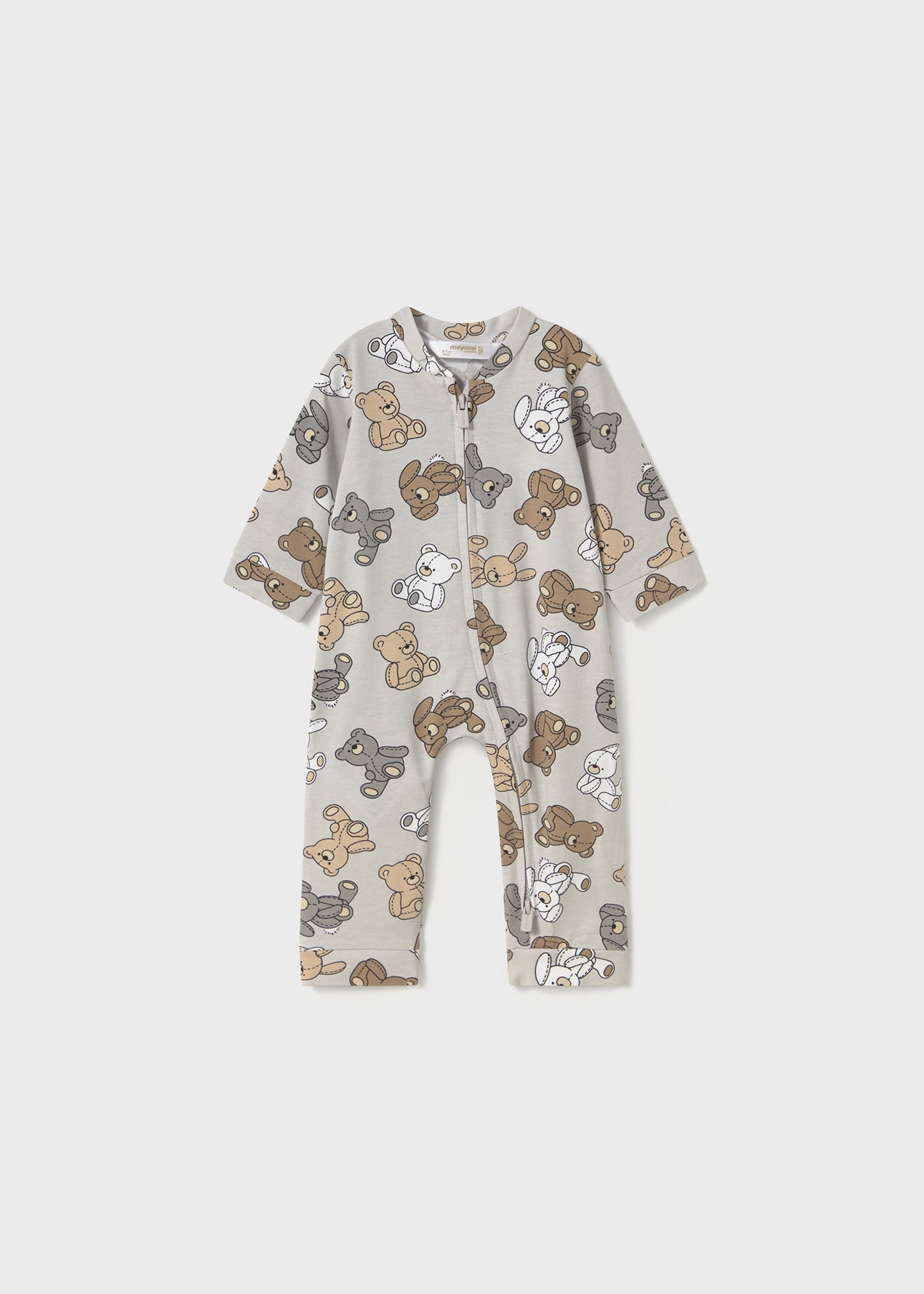 Newborn boy removable foot sleepsuit