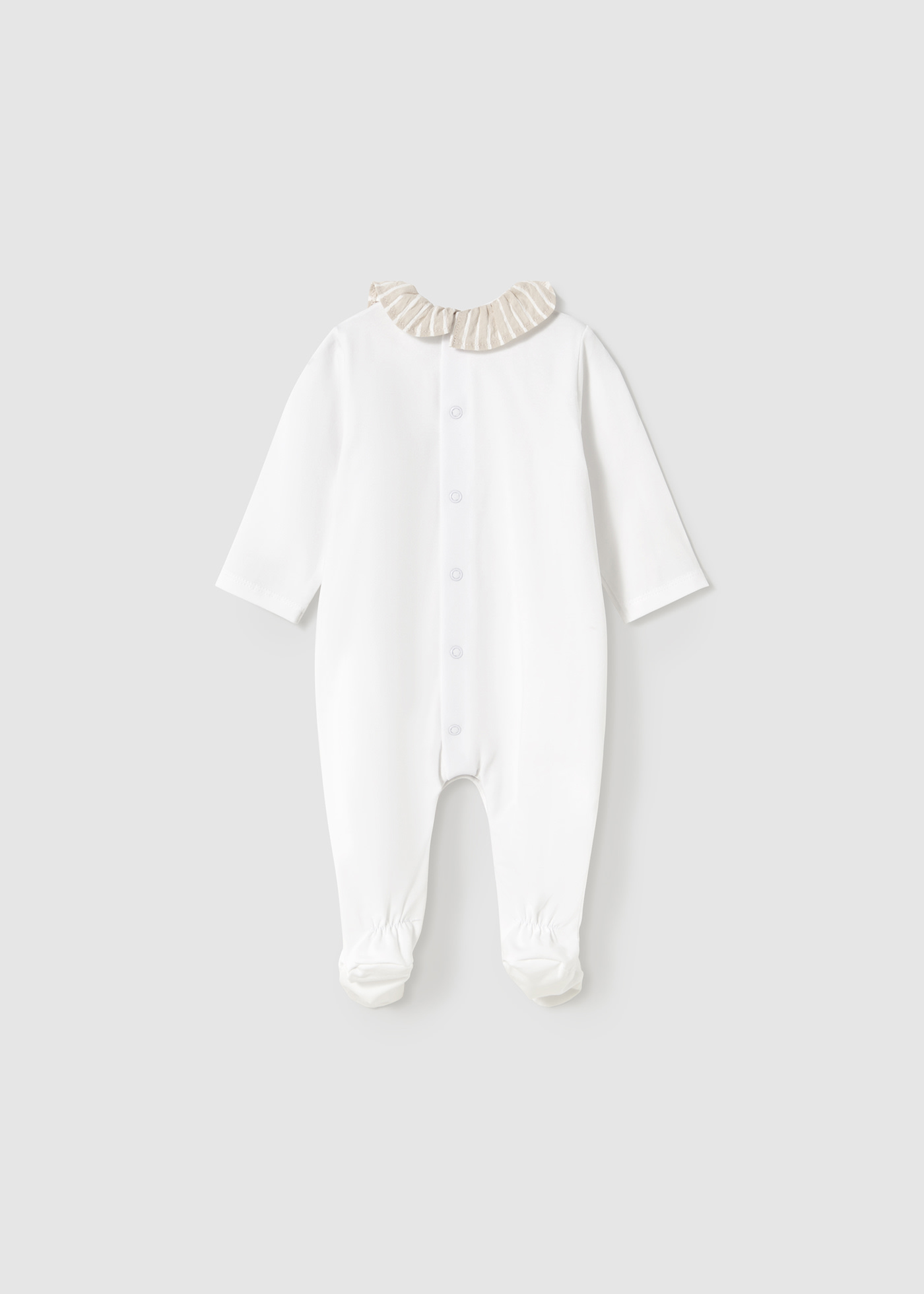 Newborn One-Piece with Stripe Detail