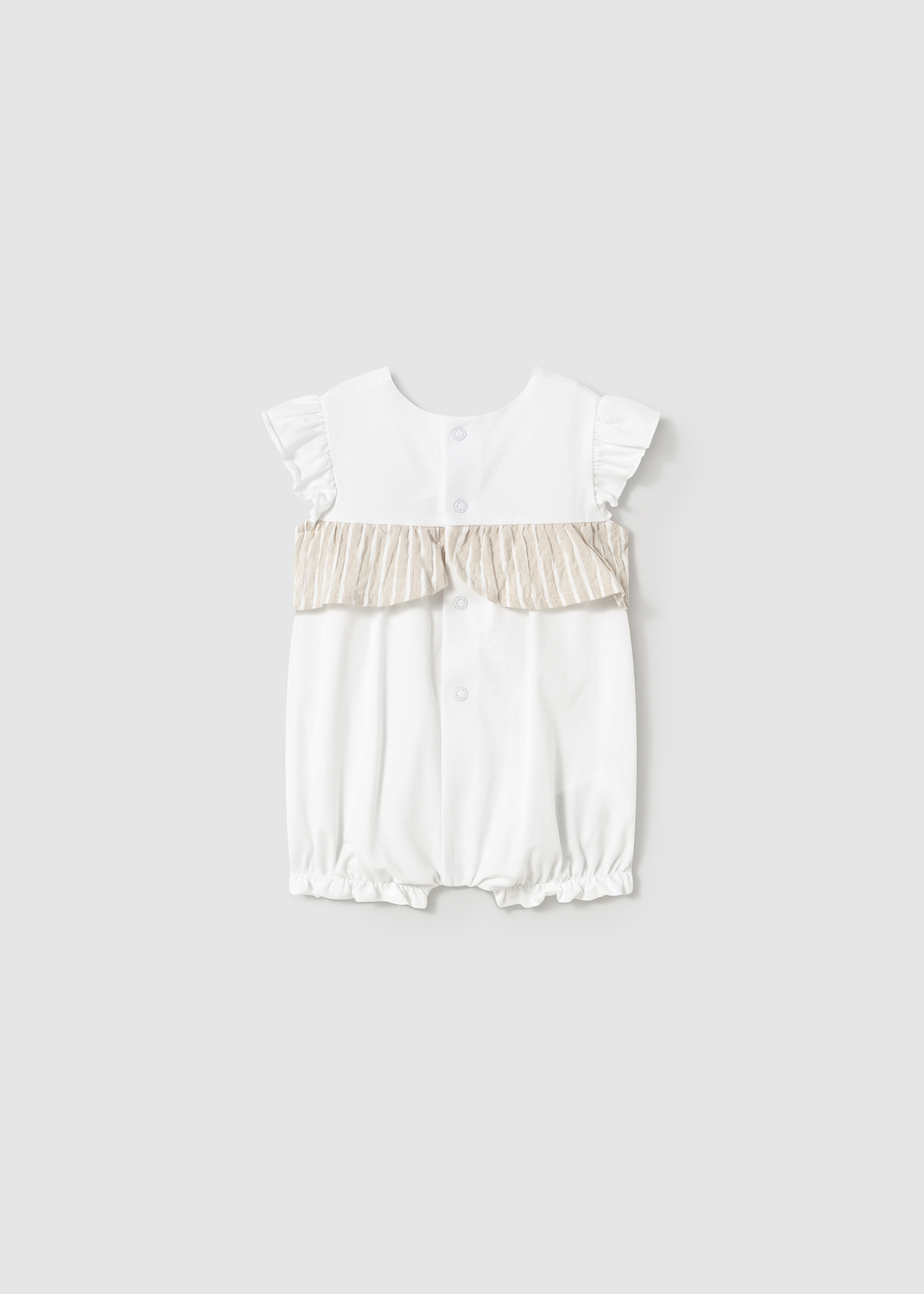 Newborn girl stripe detail romper