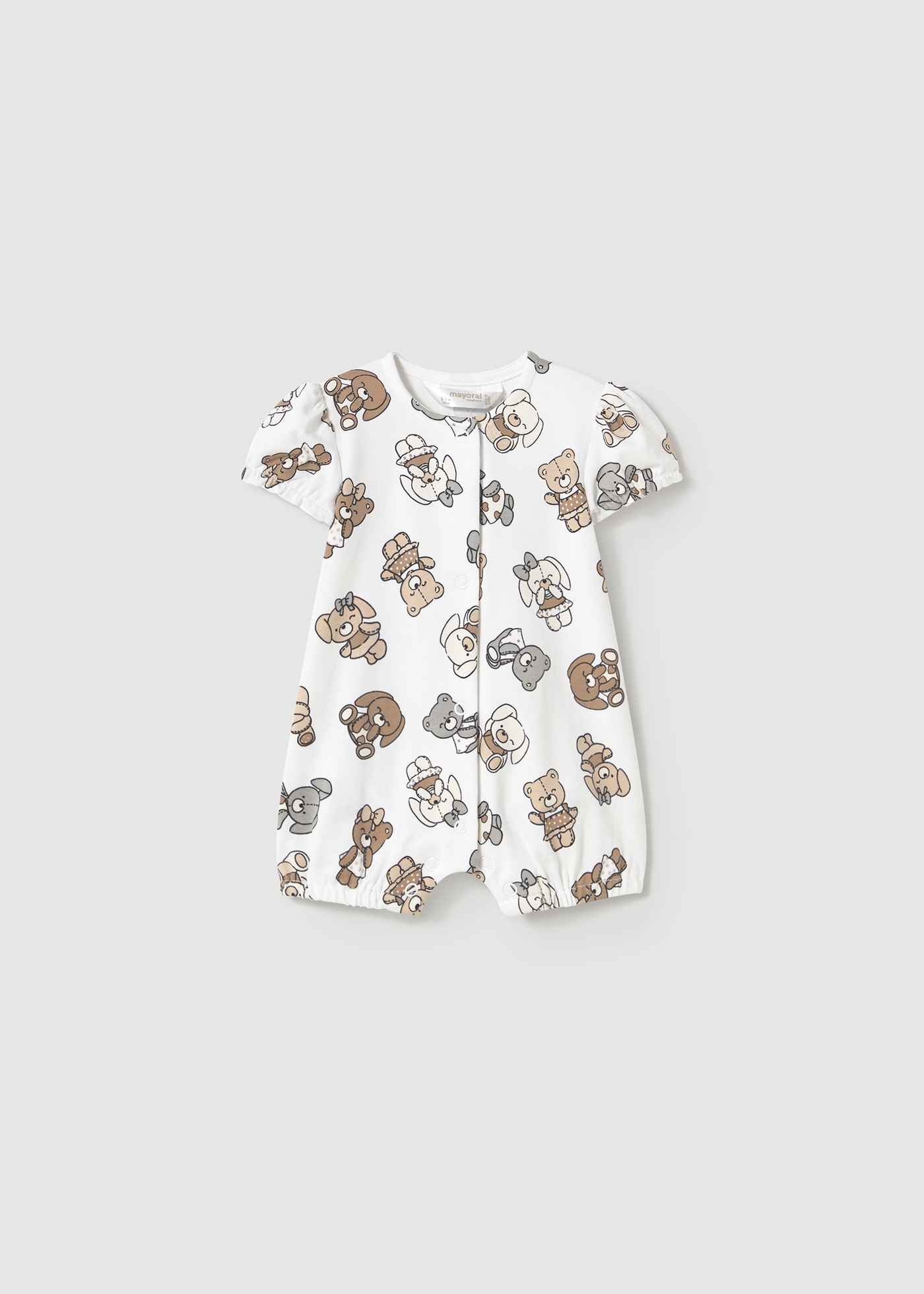 Newborn girl teddy romper