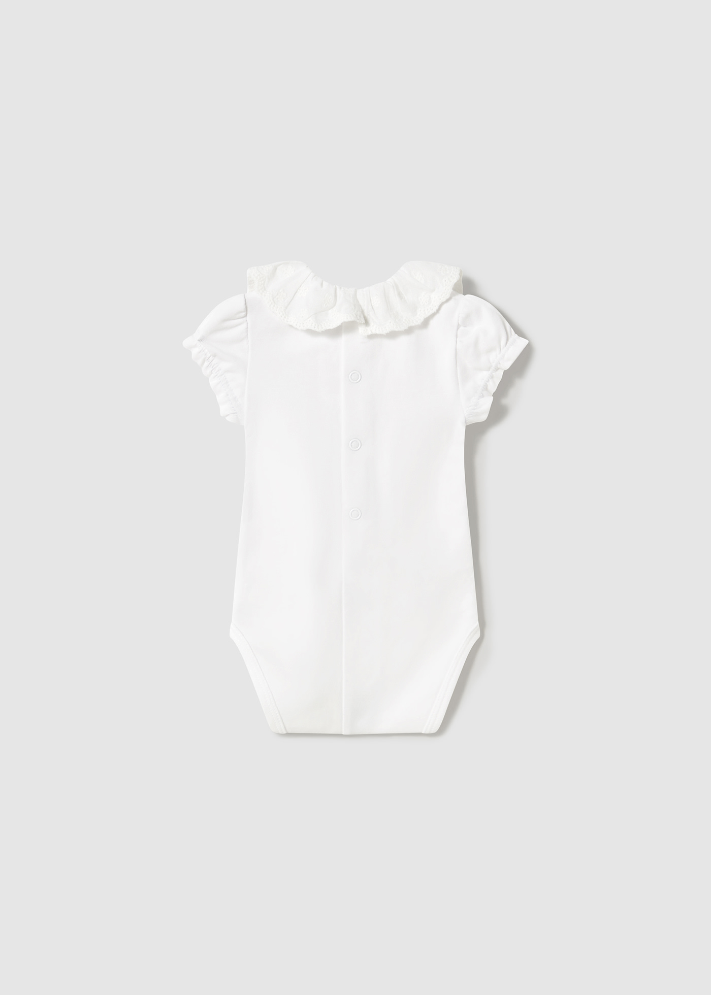 Newborn girl ruffle collar bodysuit