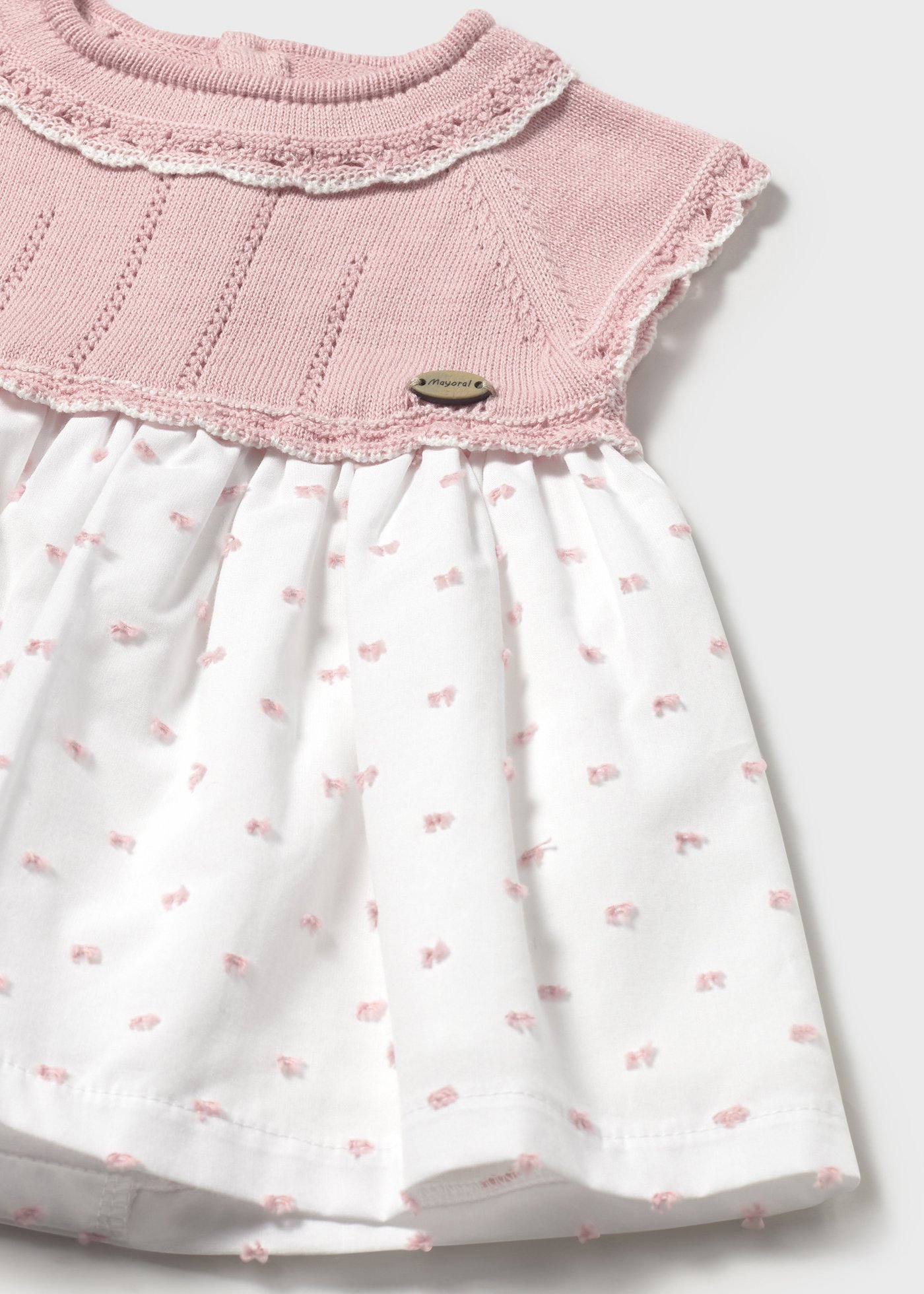 Vestido combinado recém nascida
