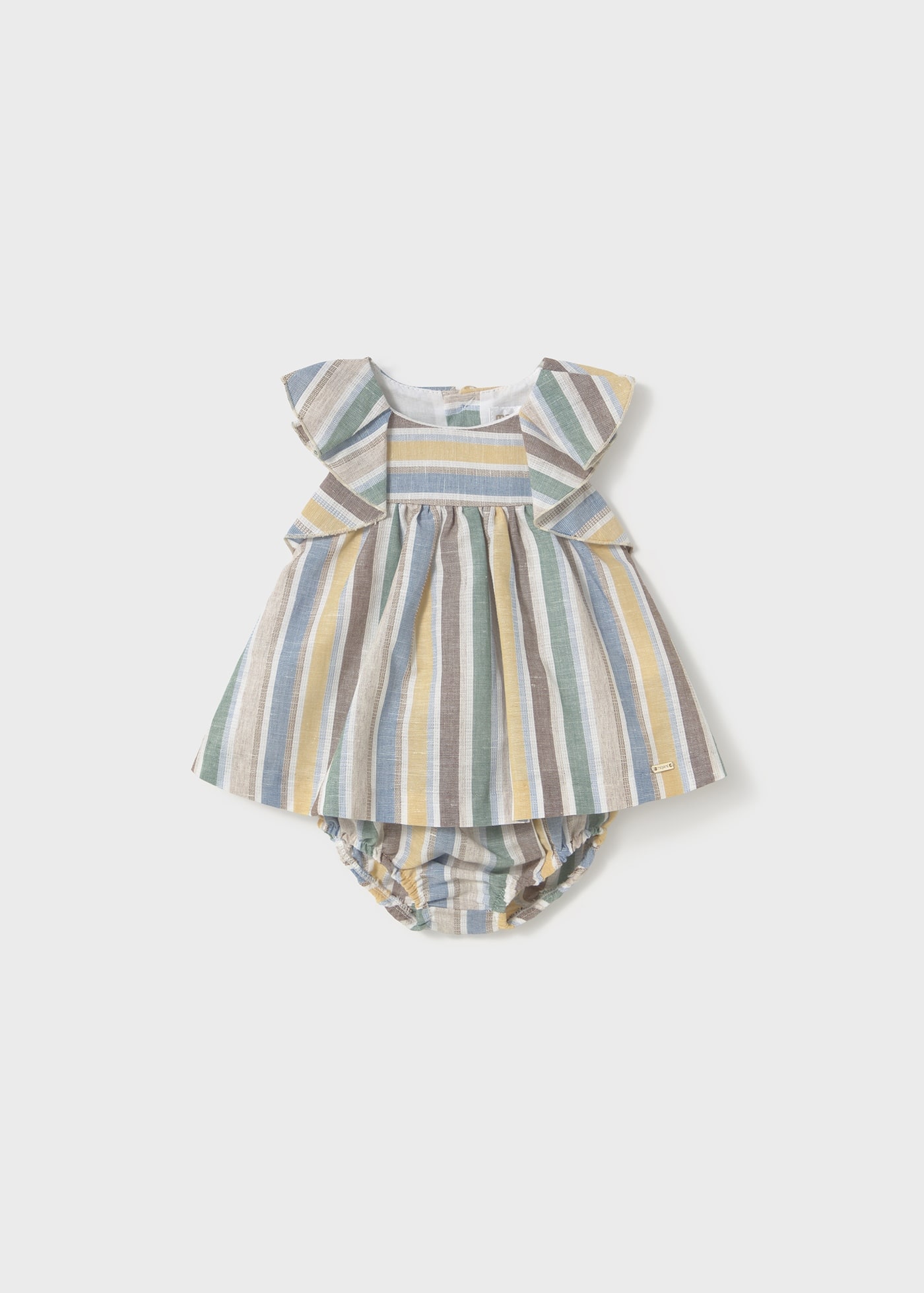 Rochie cu chilotei dungi in nou-nascut