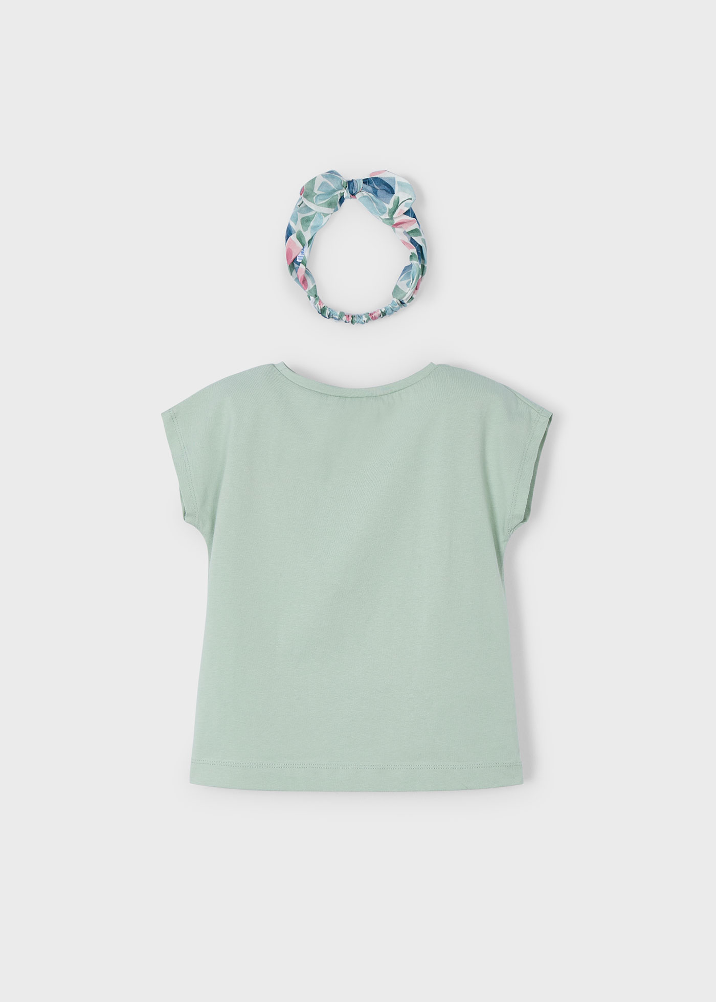 T-shirt avec bandeau imprimé fille