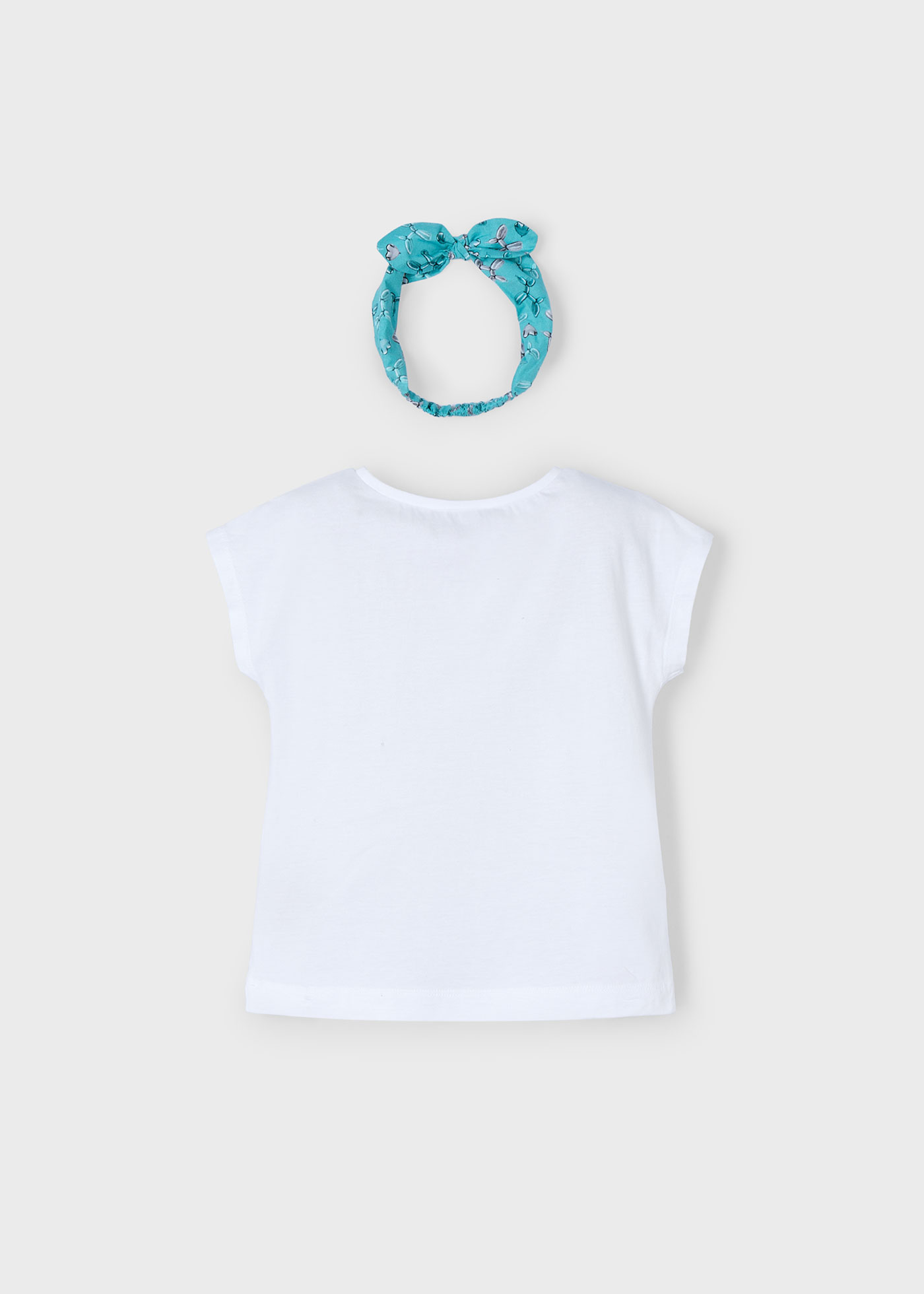 Camiseta con diadema estampada niña