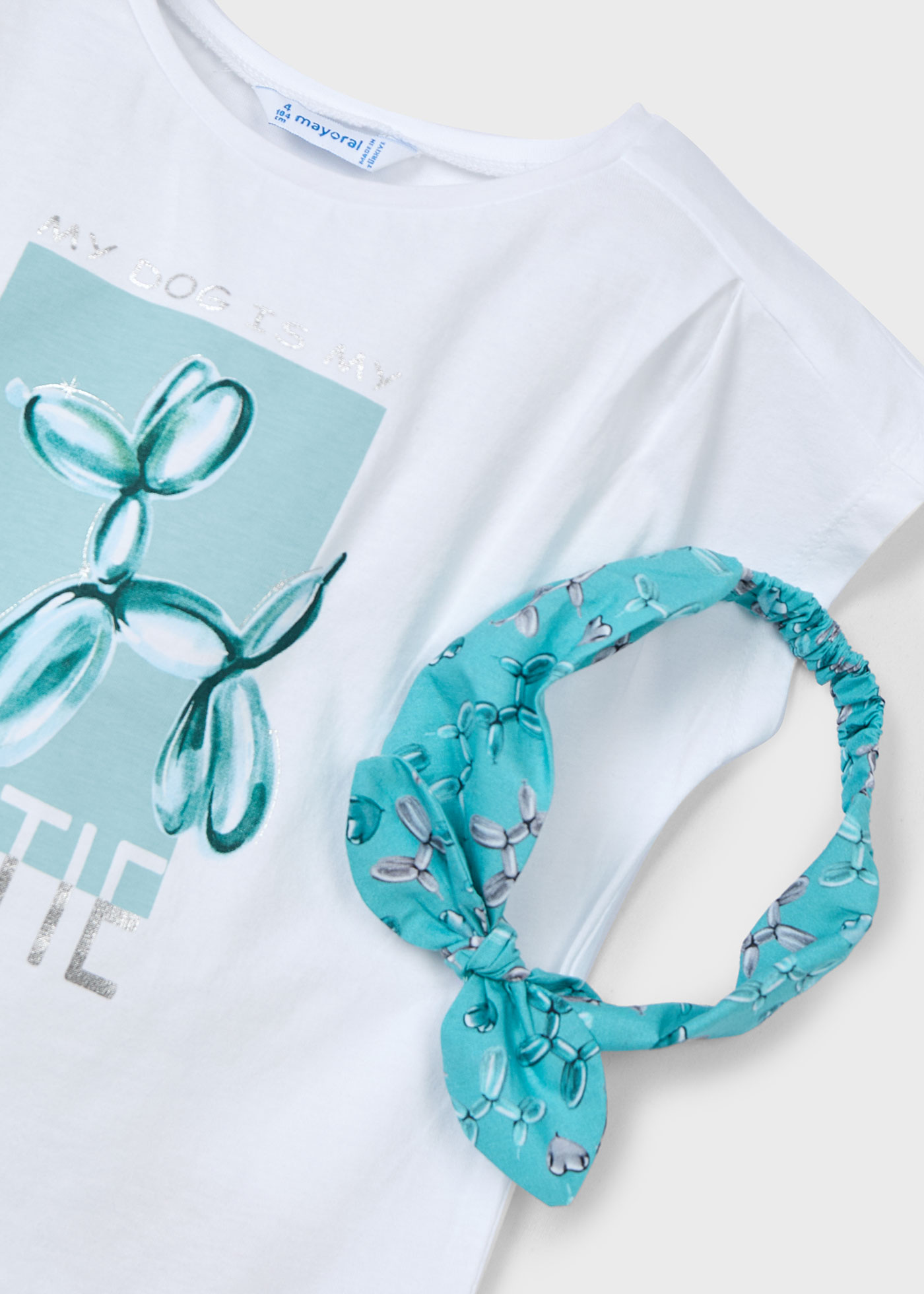 Girl print top with headband