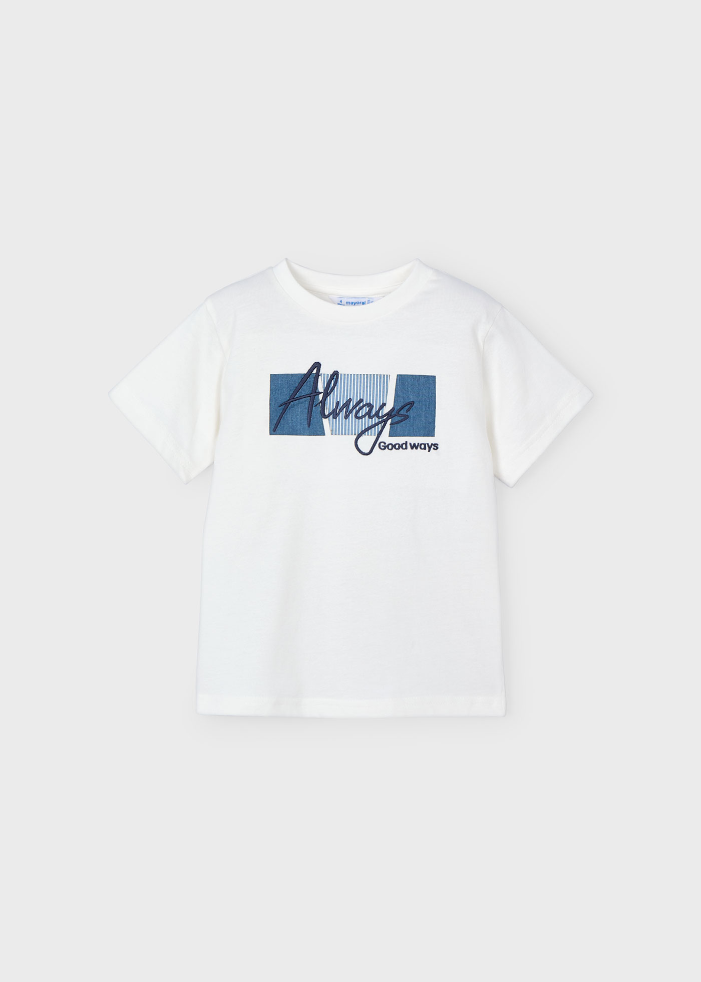 Boy T-Shirt with Text Appliqué