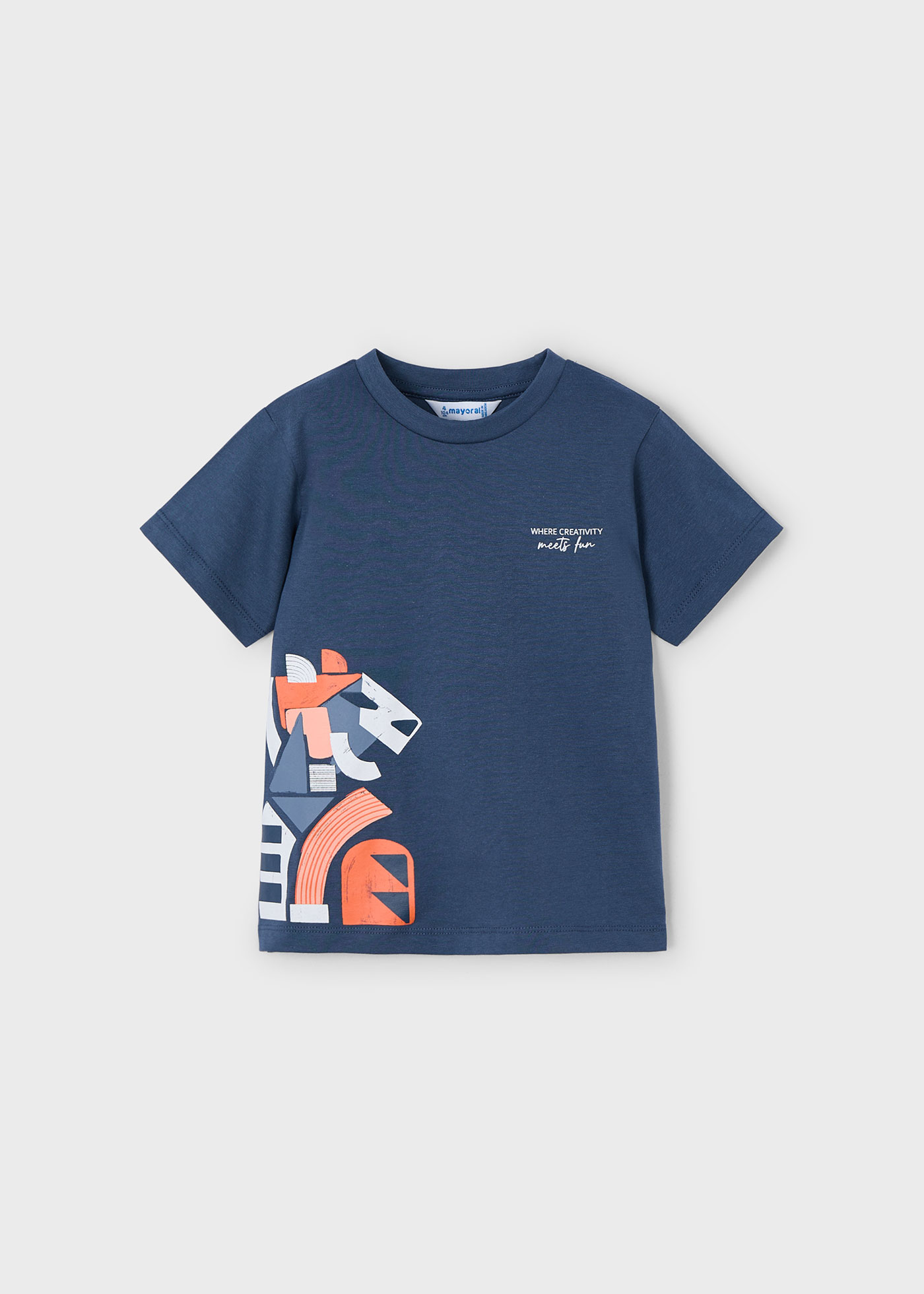 Tricou motiv geometric baiat