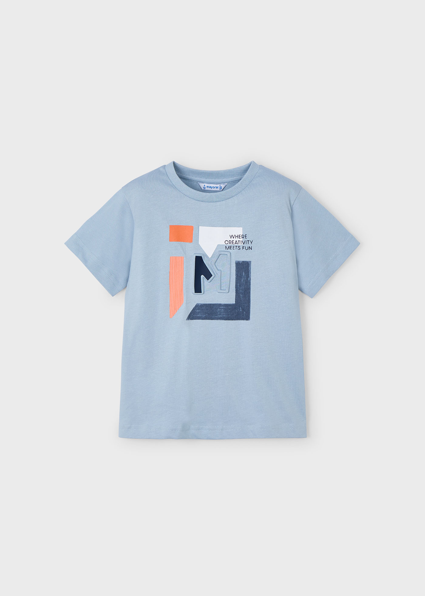 Boy T-Shirt with Embossed Lettering