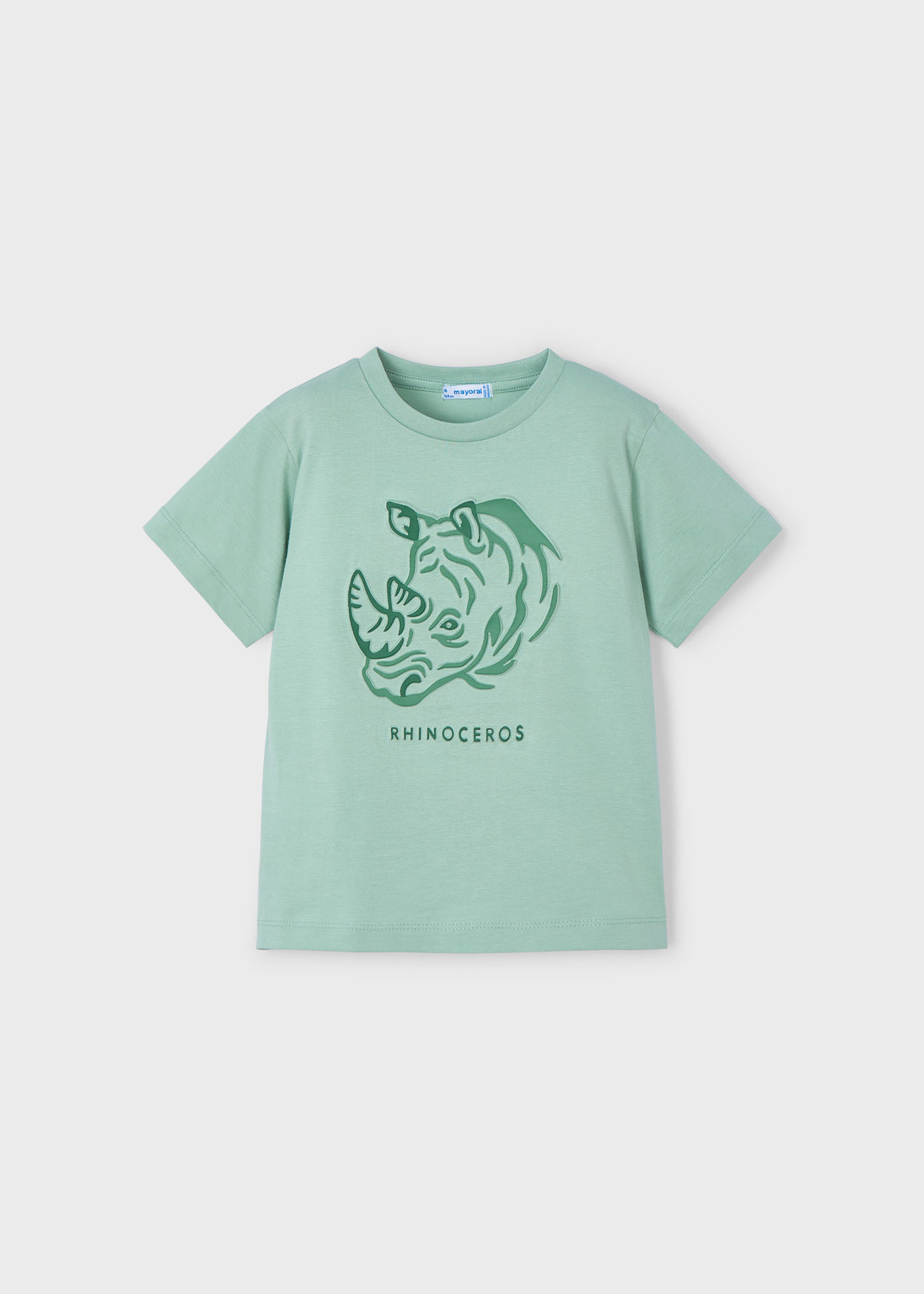 T-shirt rinoceronte relevo menino