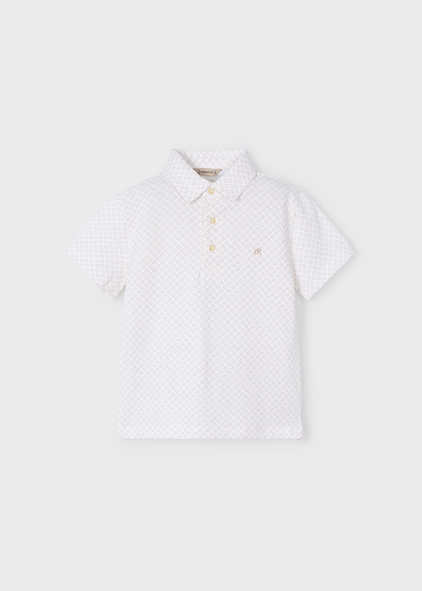 Boy Geometric Print Polo Shirt