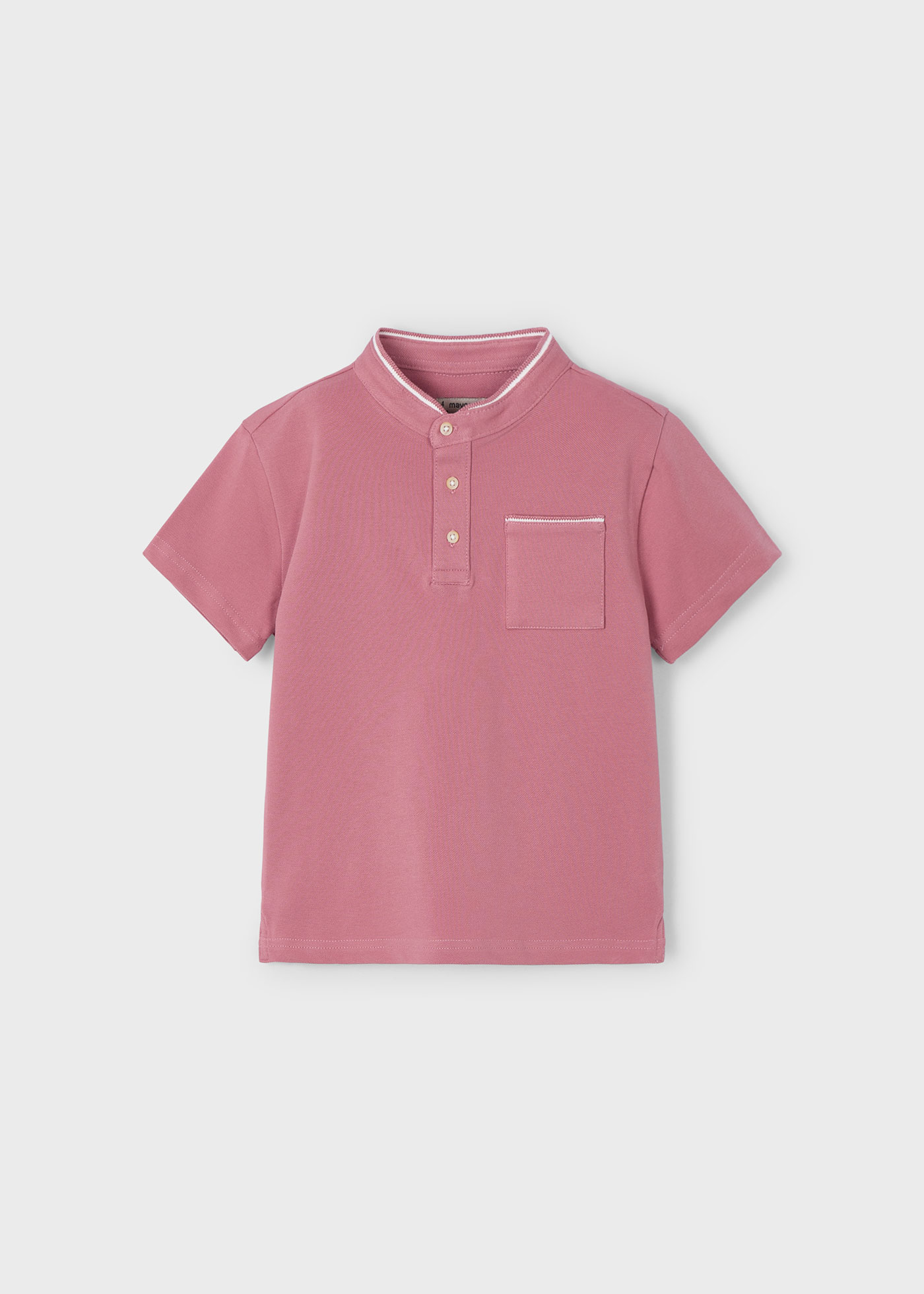 Boy Mandarin Collar Polo Shirt