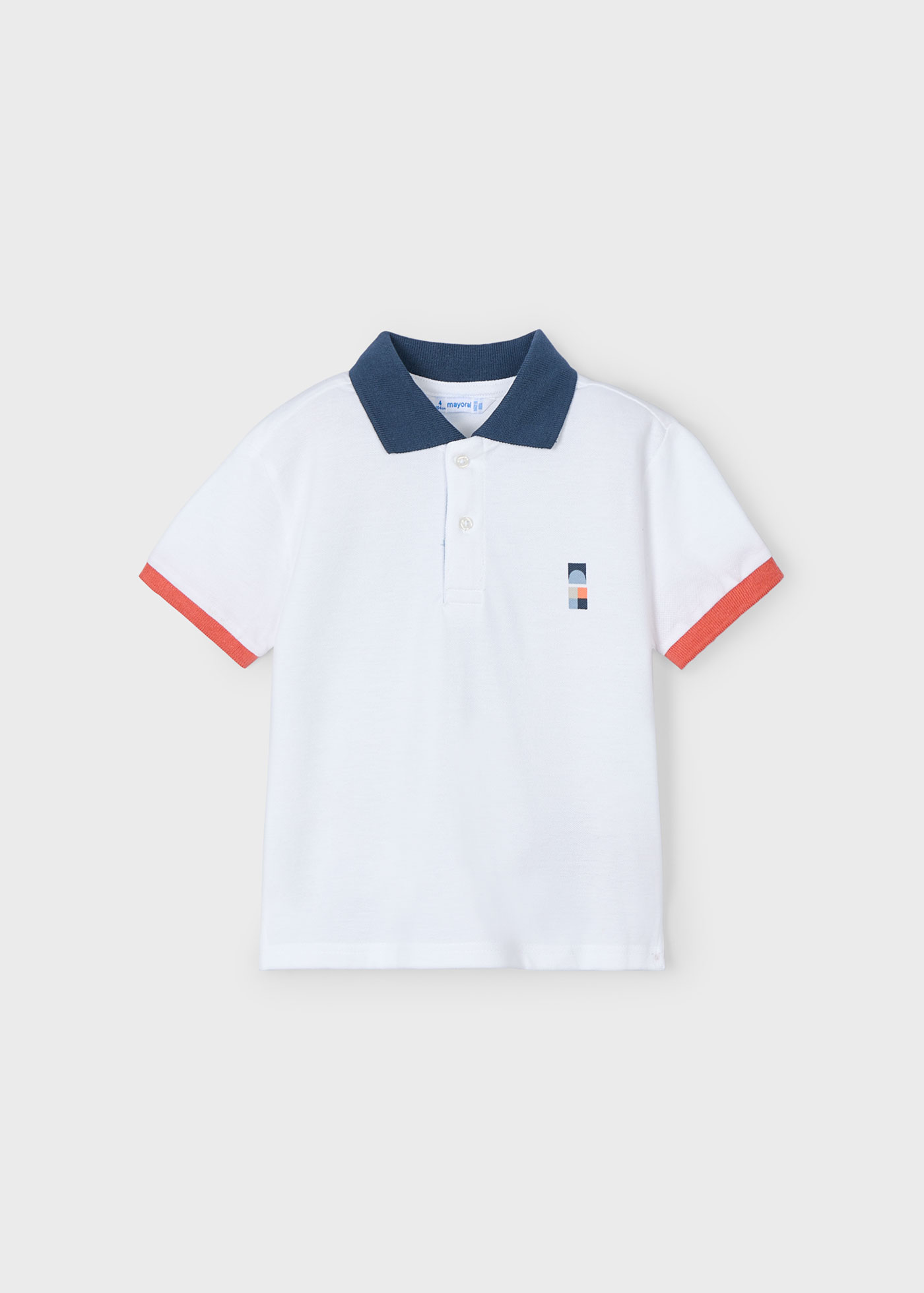 Boy back graphic print polo shirt