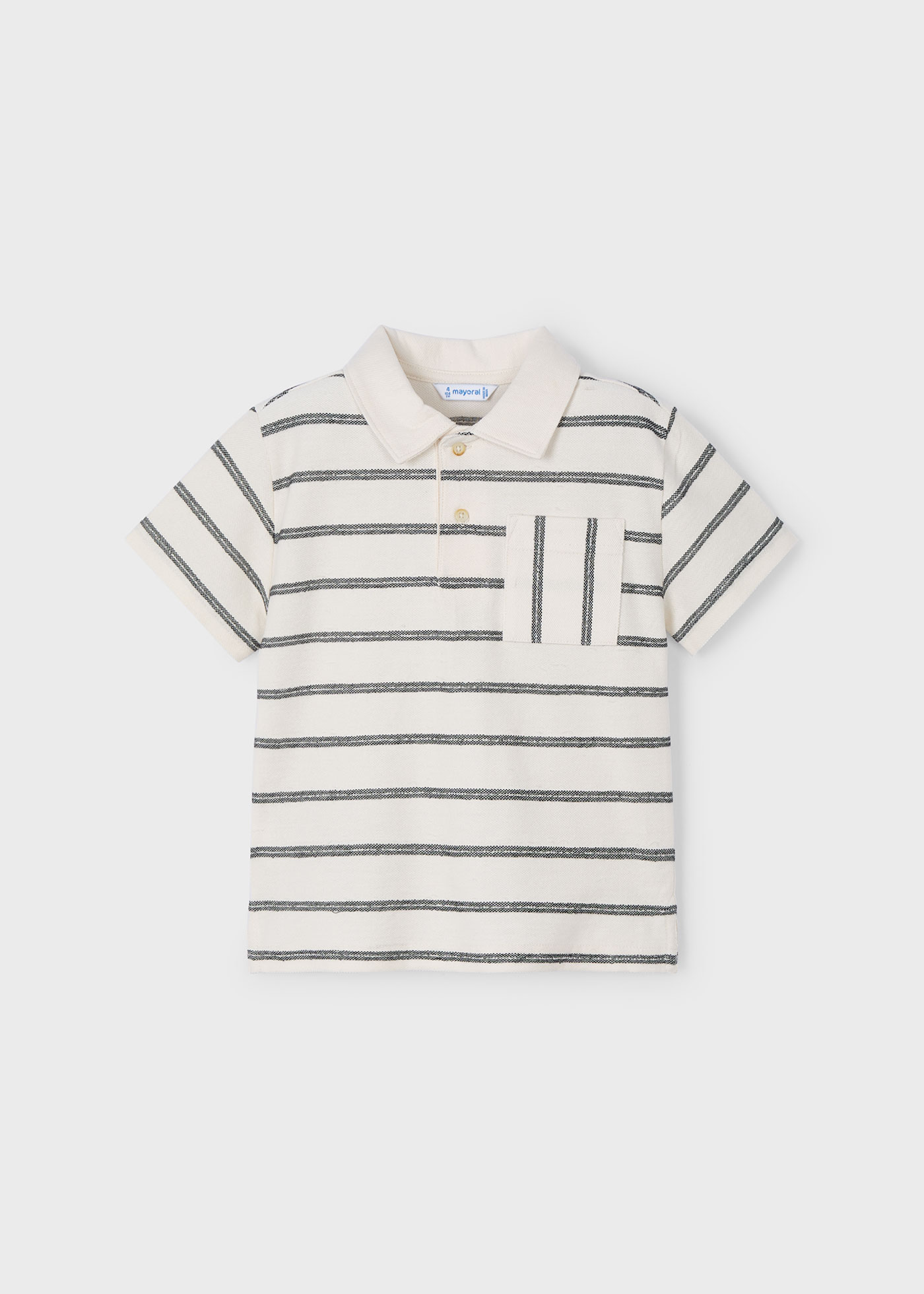 Boy striped polo shirt with pocket