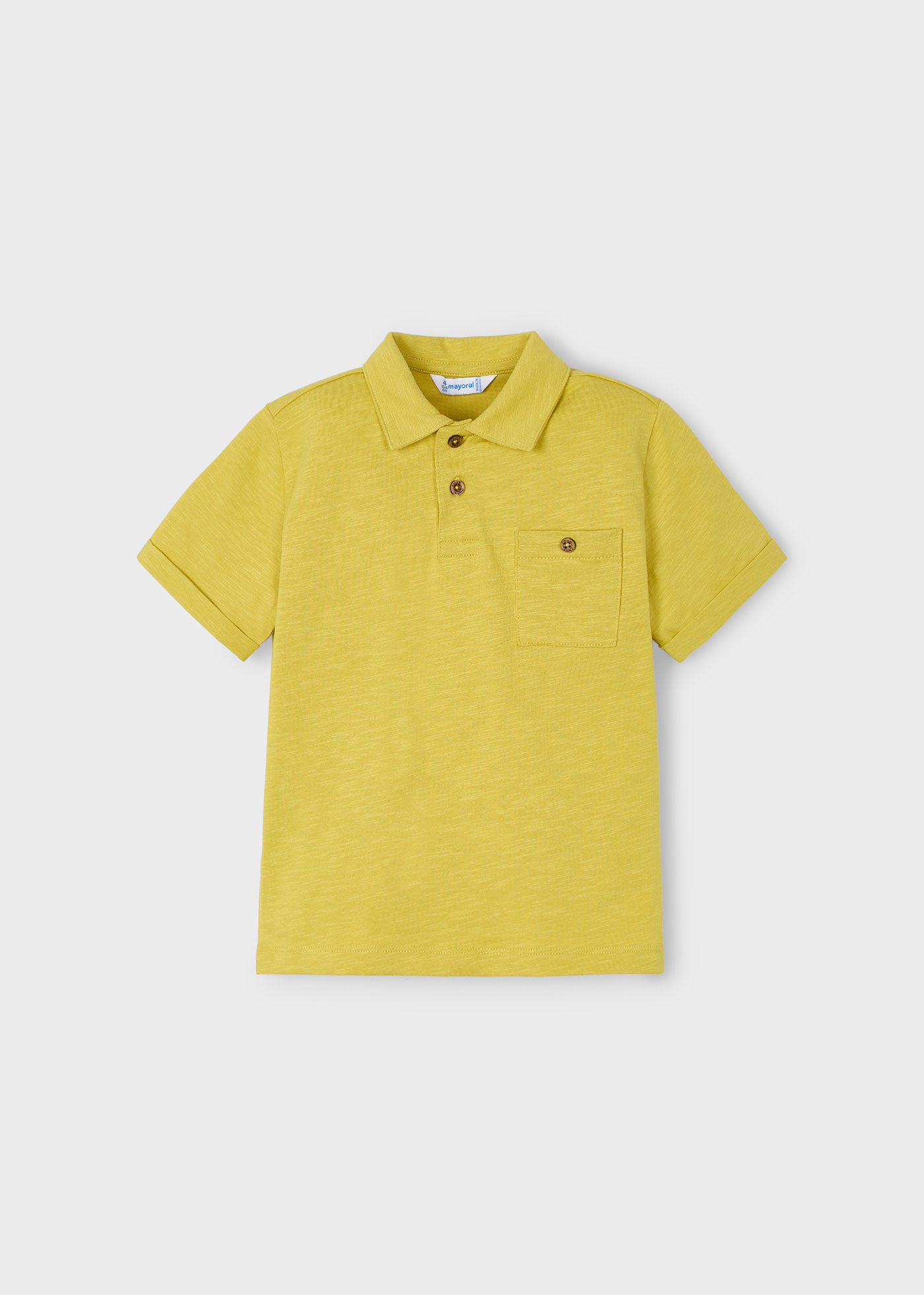 Boy lightweight fabric polo shirt with pocket