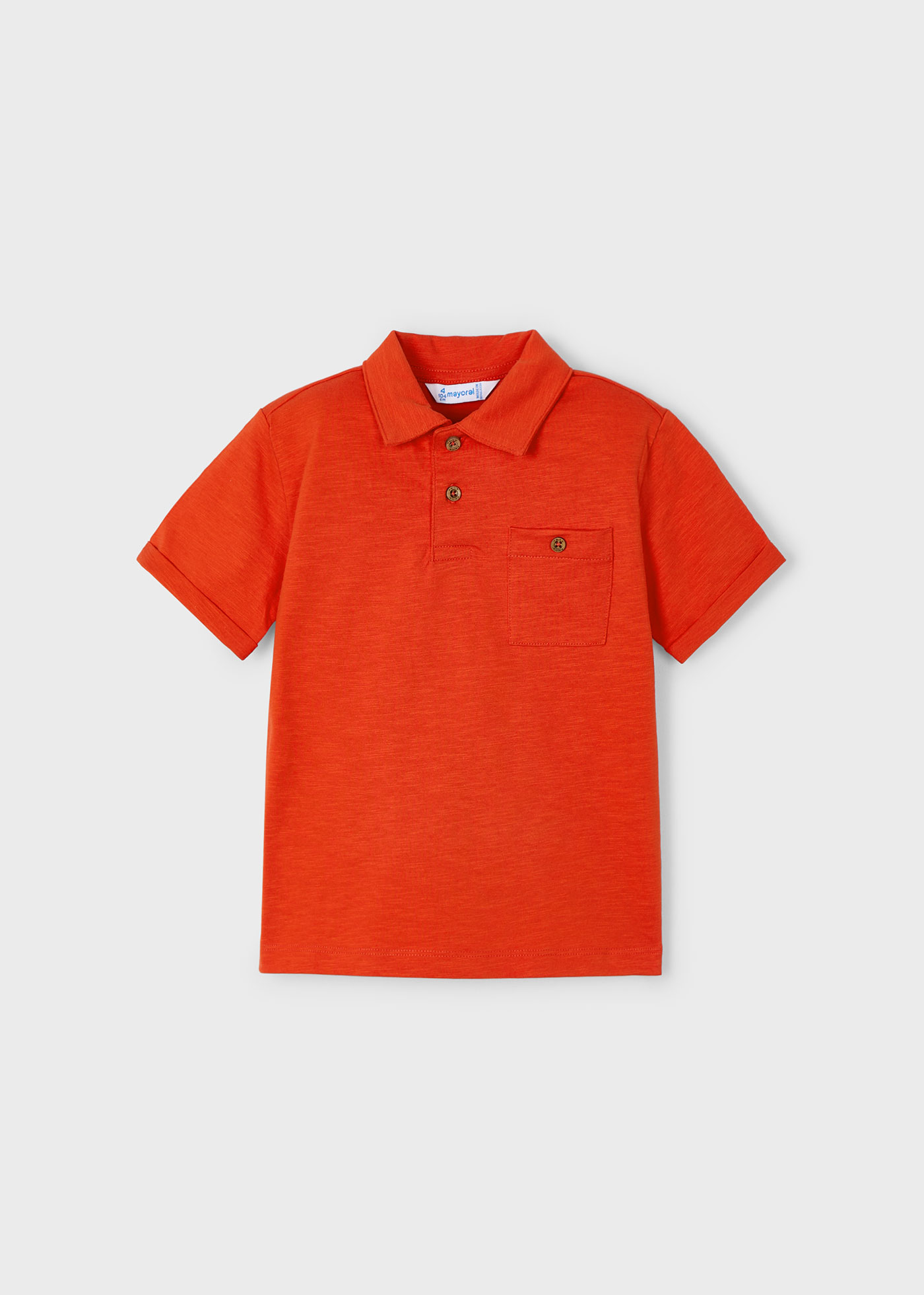 Boy lightweight fabric polo shirt with pocket