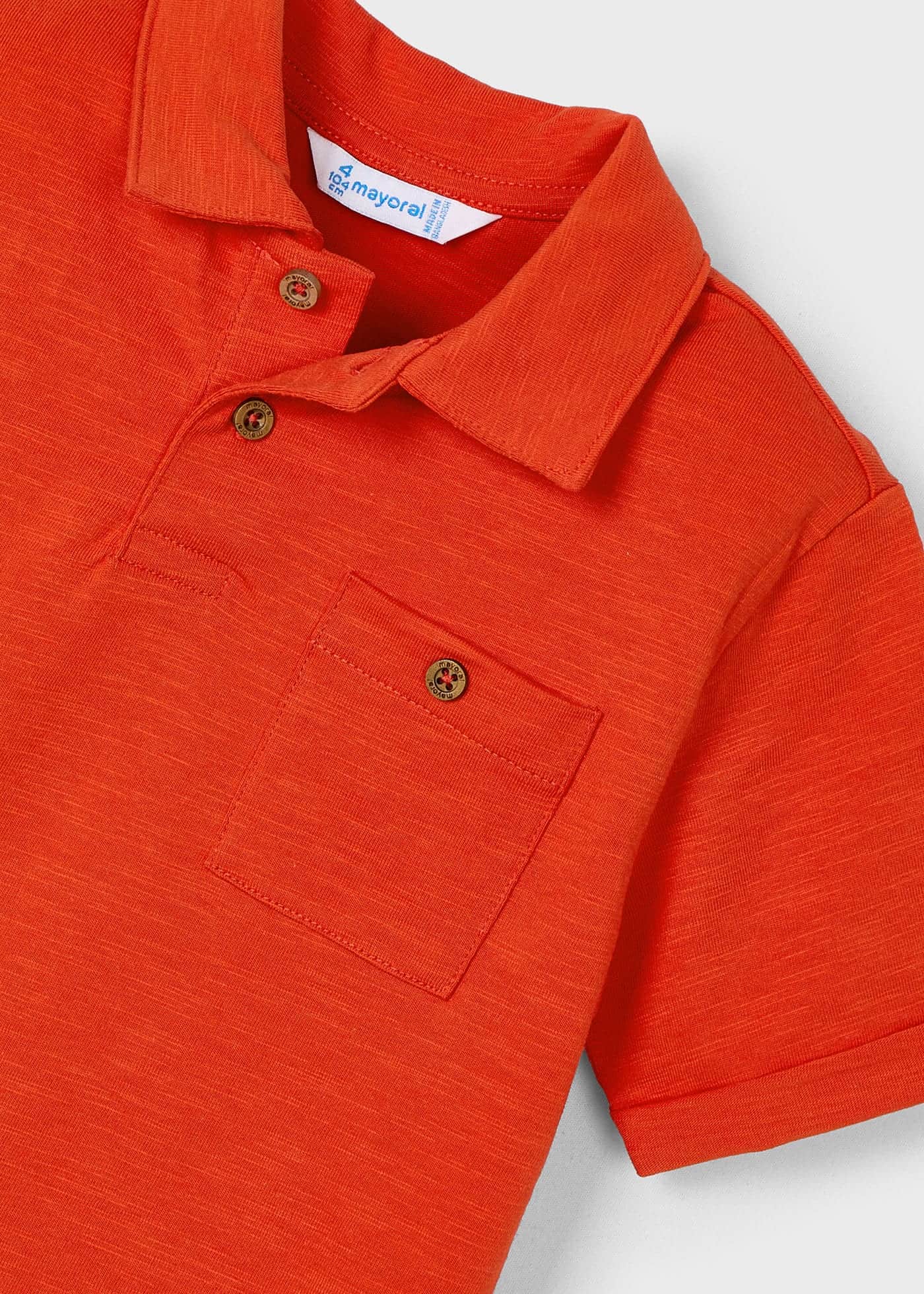 Boy lightweight fabric polo shirt with pocket