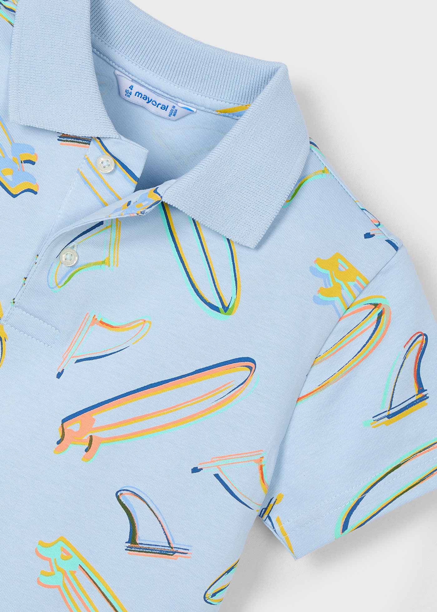 Boy summer print polo shirt