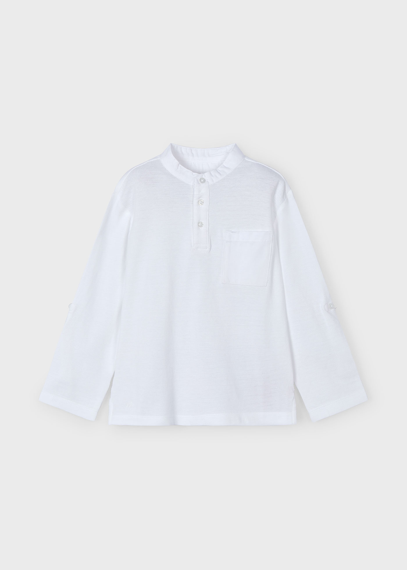 Polo manica lunga colletto coreana bambino