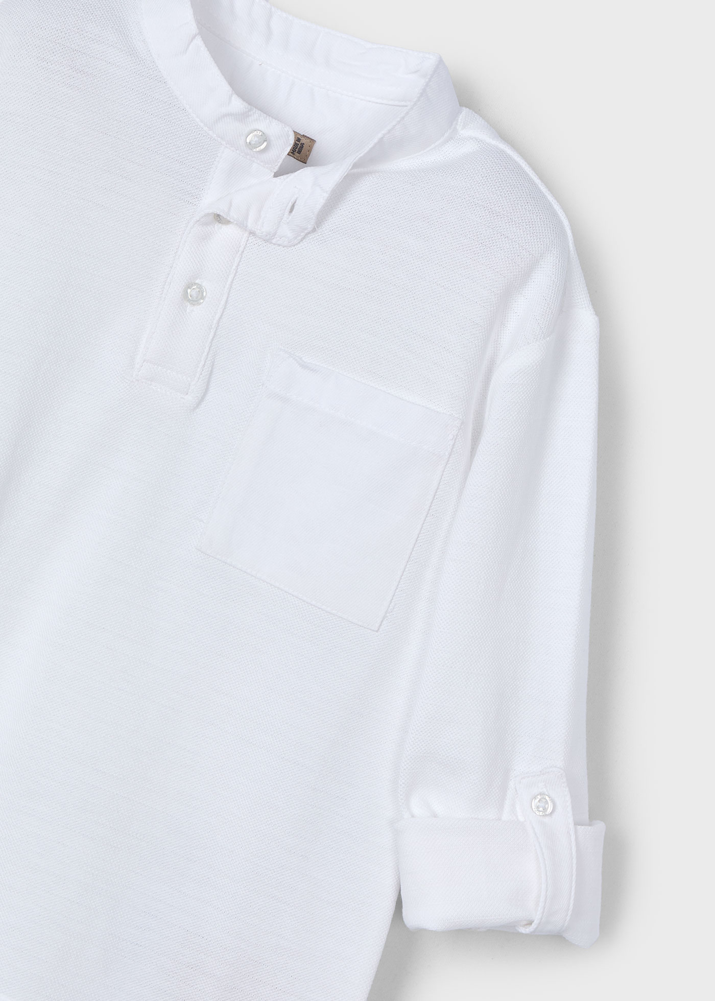 Polo manica lunga colletto coreana bambino