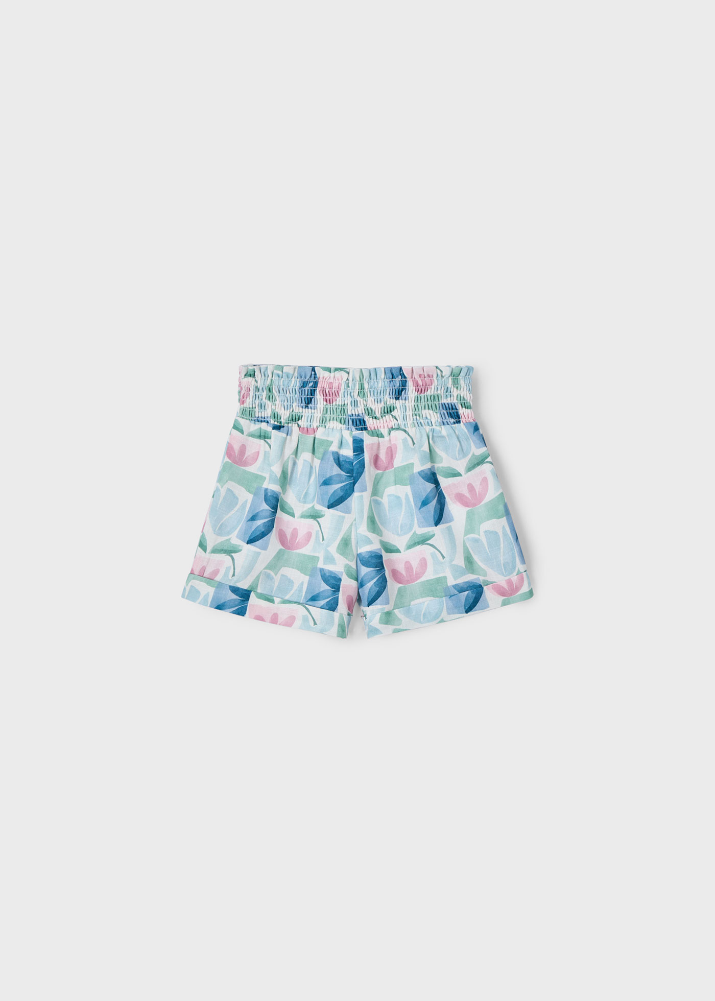 Girl geometric flower shorts