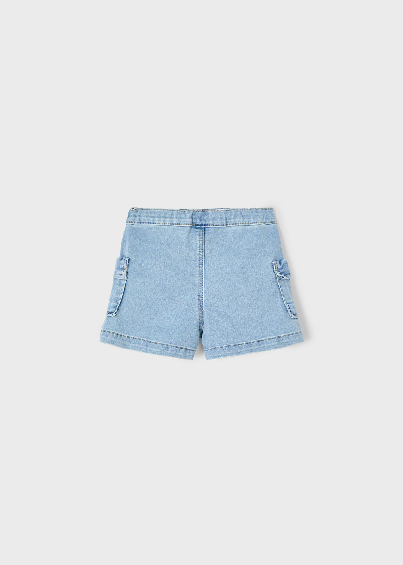 Short cargo en denim fille