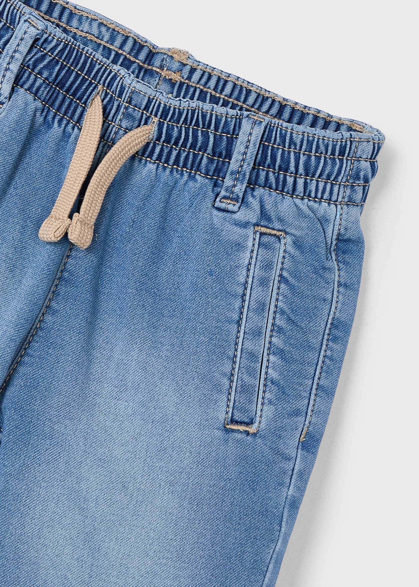 Bermuda jeans vita elasticizzata bambino