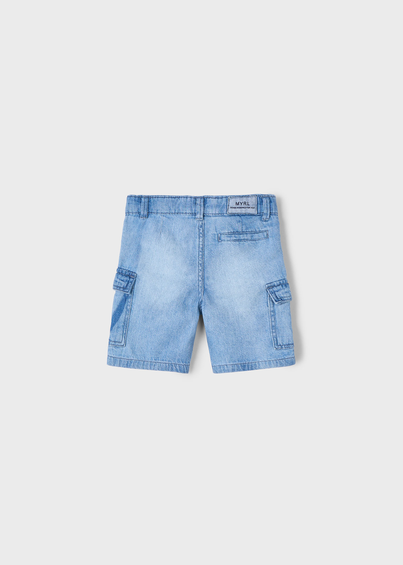 Bermuda en denim cargo garçon