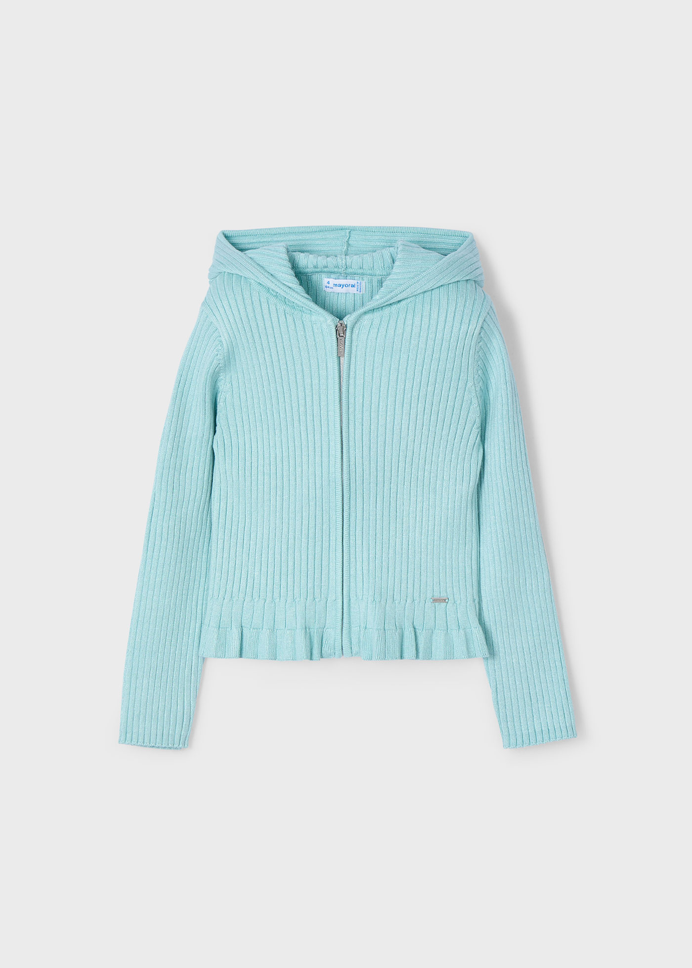 Cardigan à capuche en tricot fille