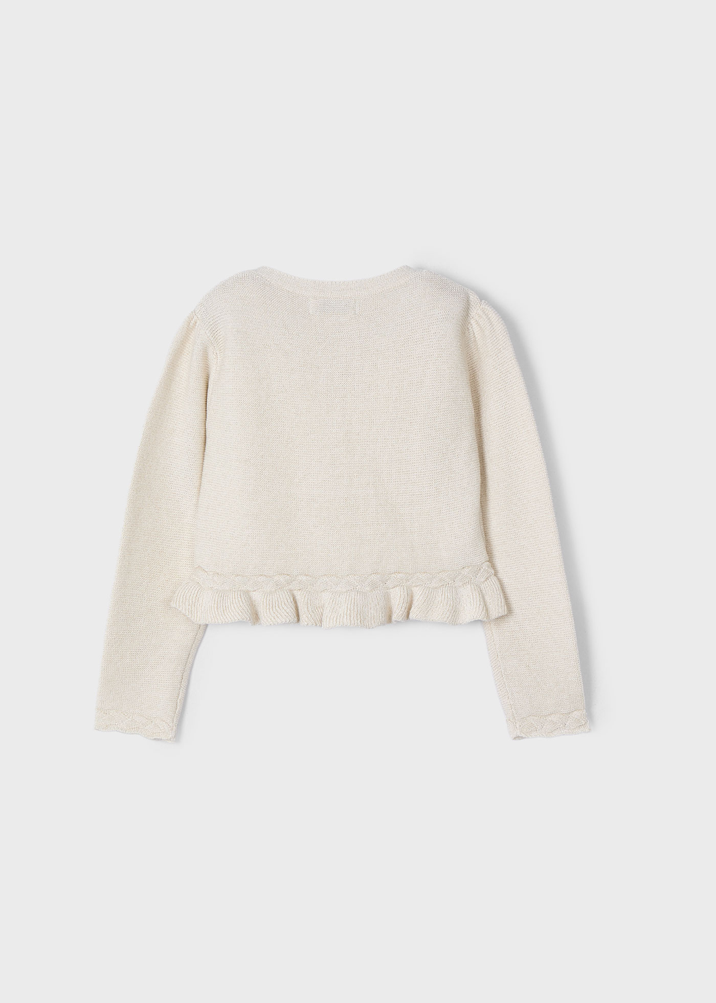 Cardigan tricot dettagli intrecciati bambina