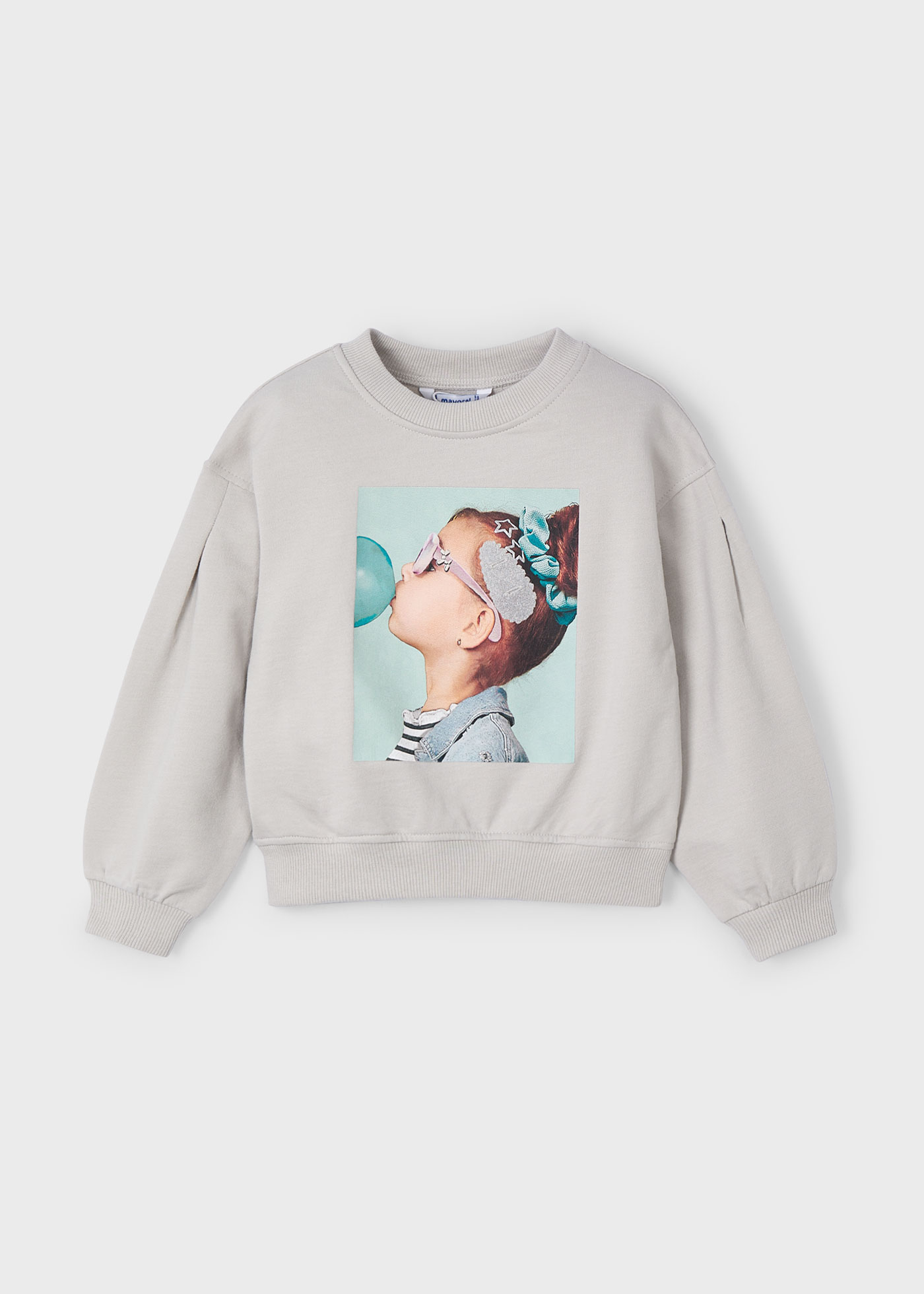 Girl Sweatshirt with Hair Clip