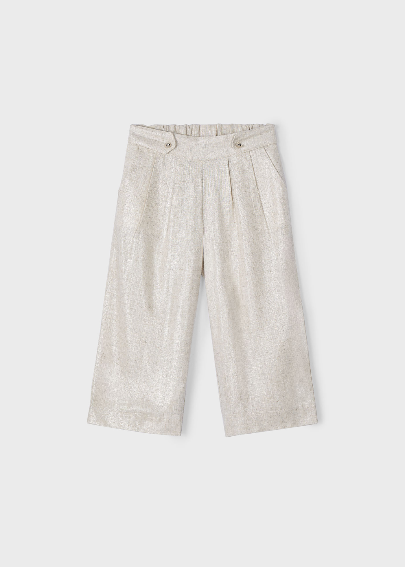 Girl flowy linen trousers