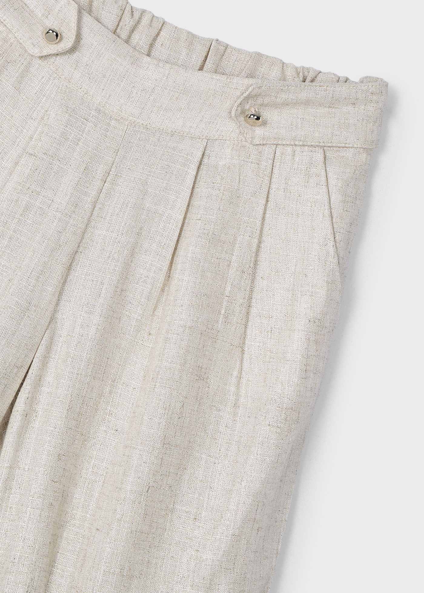 Girl flowy linen trousers