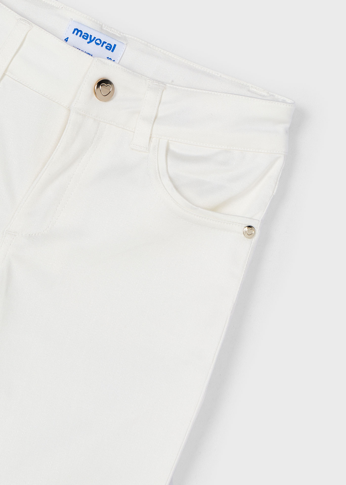 Pantalone  a sigaretta satinato bambina