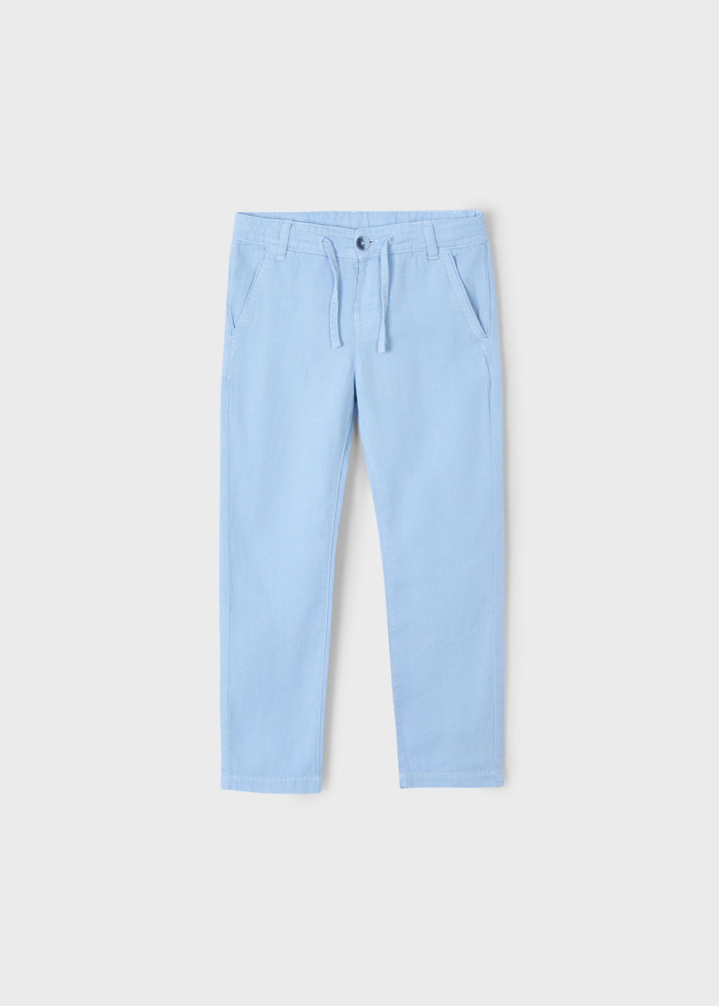 Boy linen trousers with drawstring