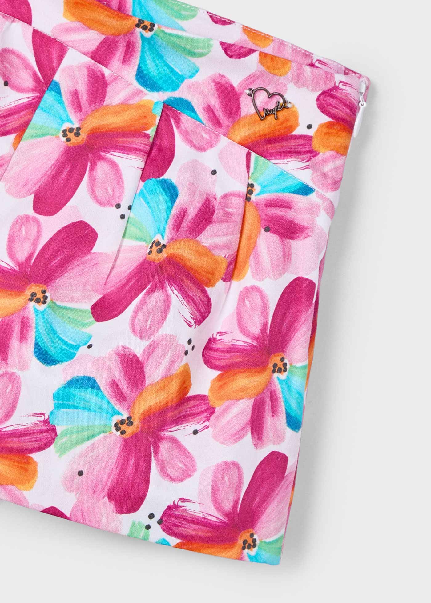 Gonna pantalone stampato bambina