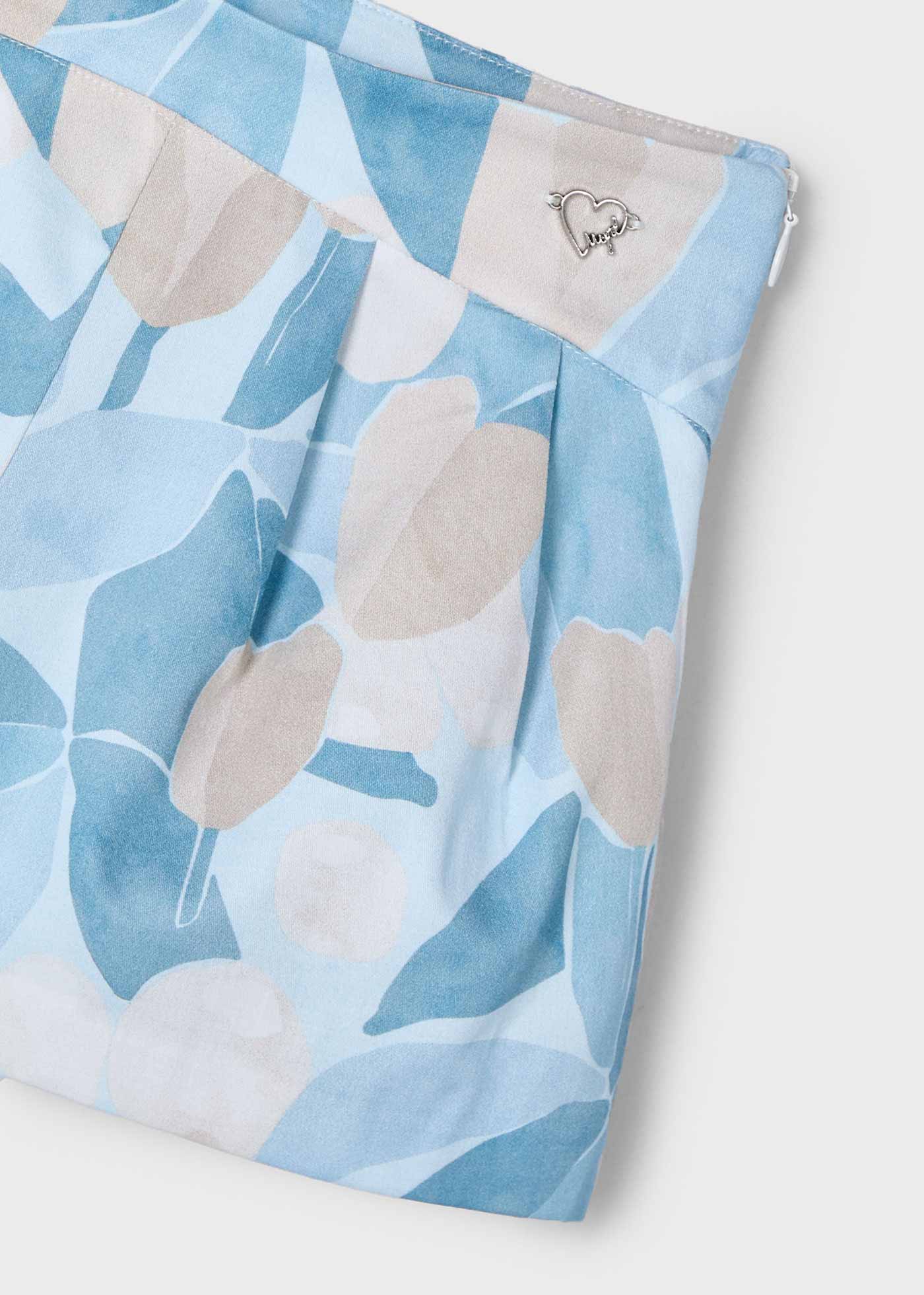 Saia calça estampada menina