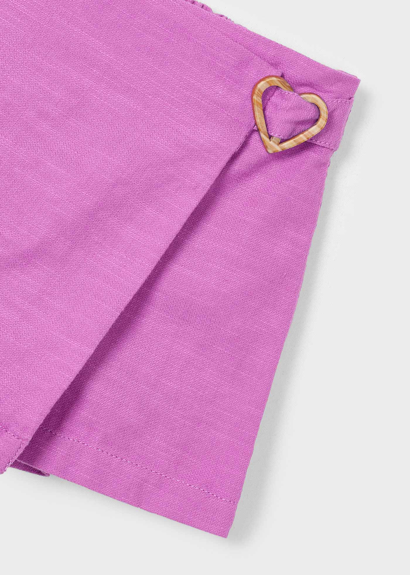 Falda pantalón hebilla corazón niña
