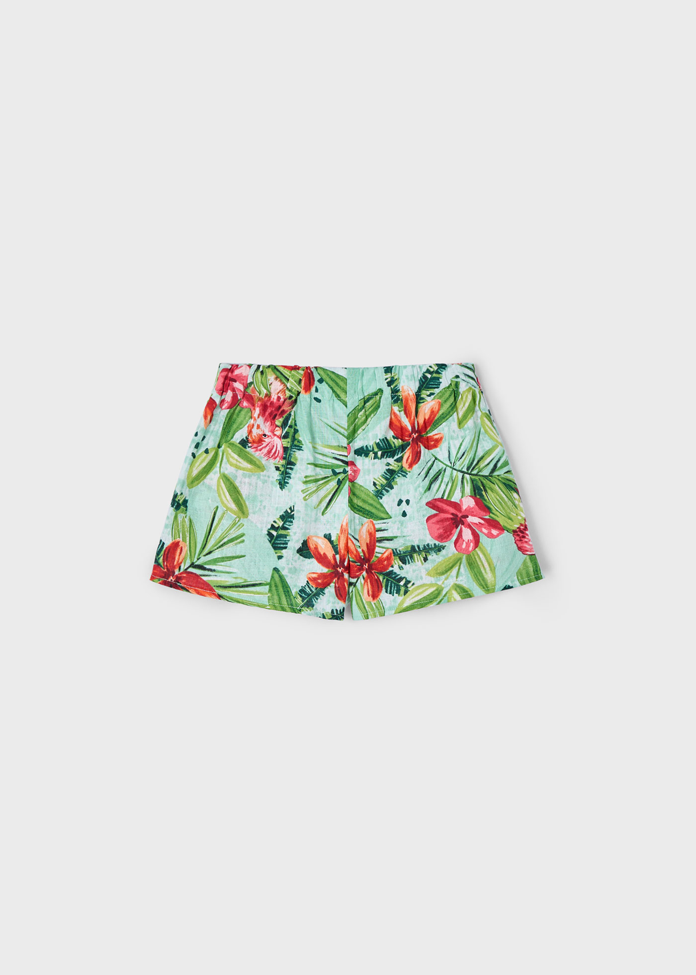 Girl Tropical Print Skort