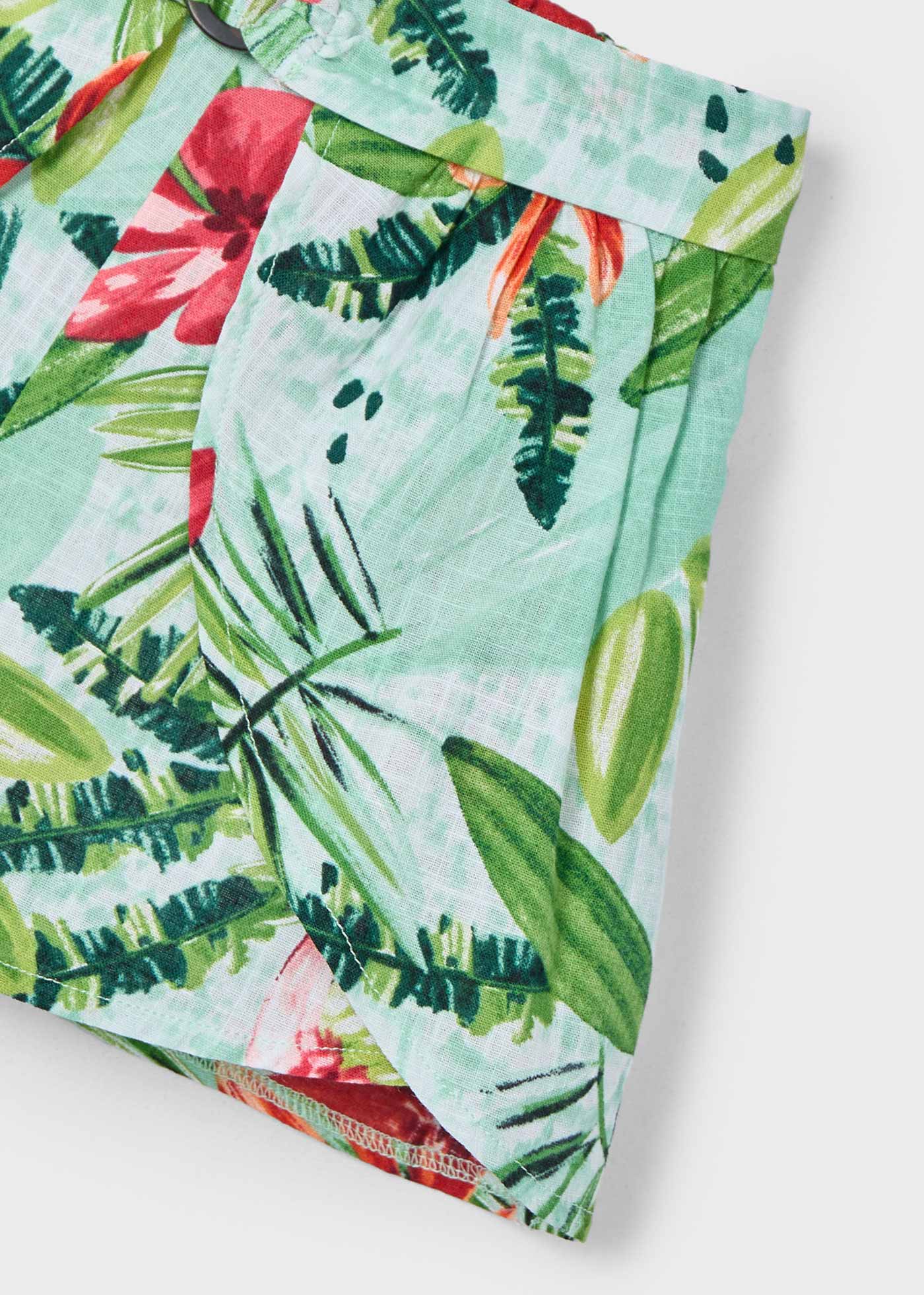 Girl Tropical Print Skort