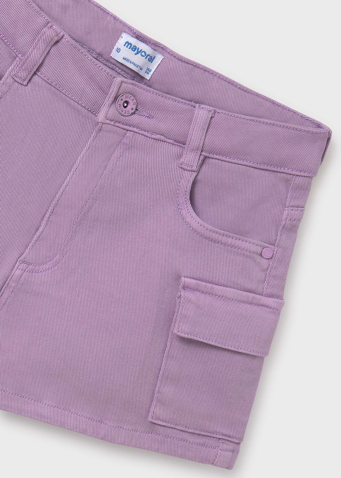 Pantalón corto cargo sarga chica