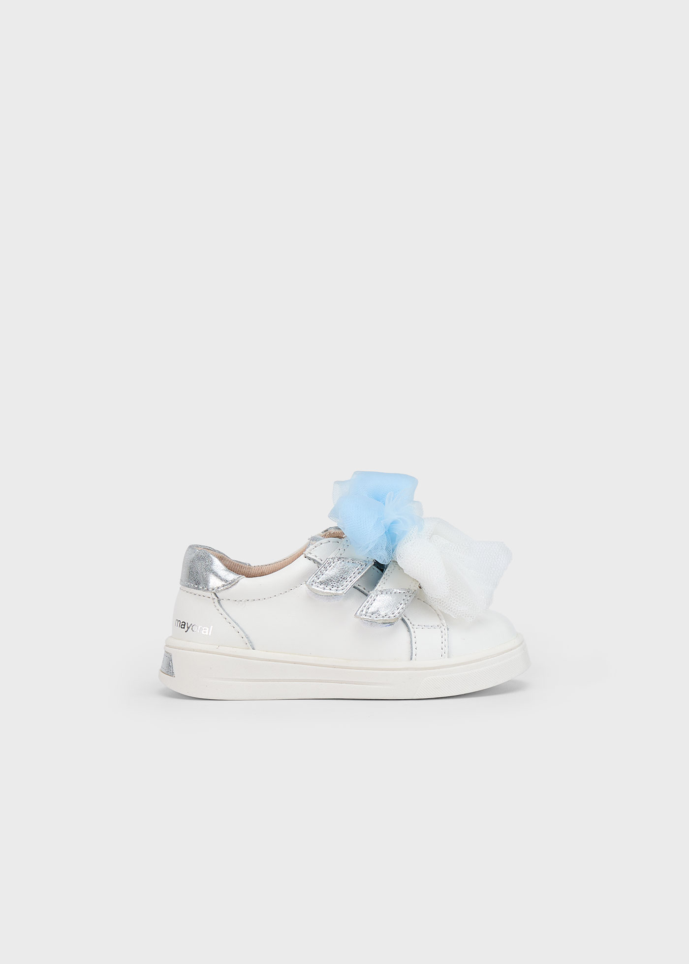 Scarpe sportive fiocco pelle neonata