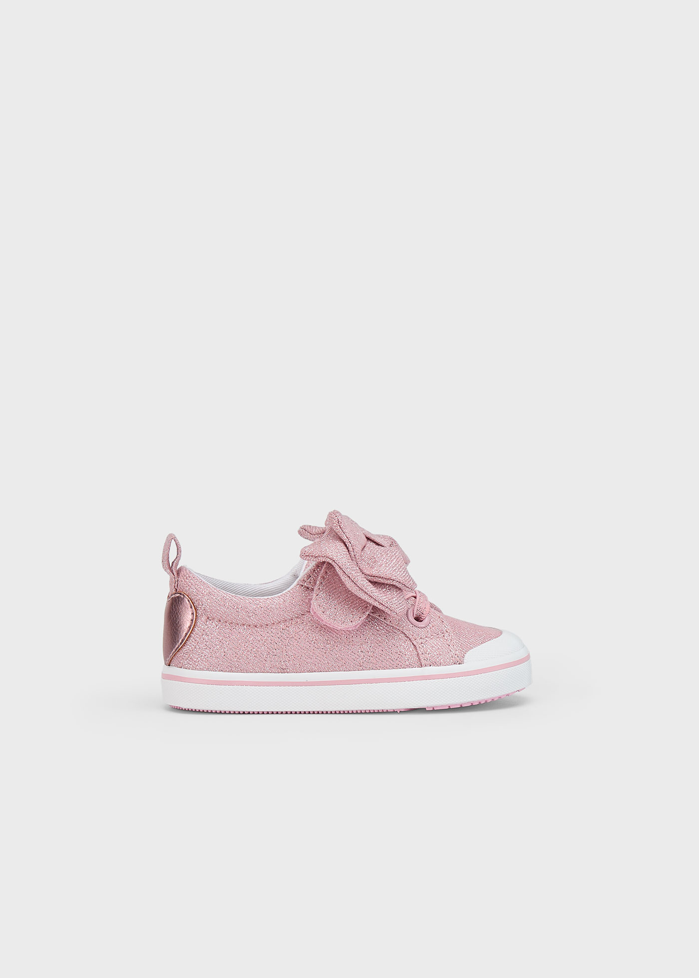 Baby canvas bow trainers