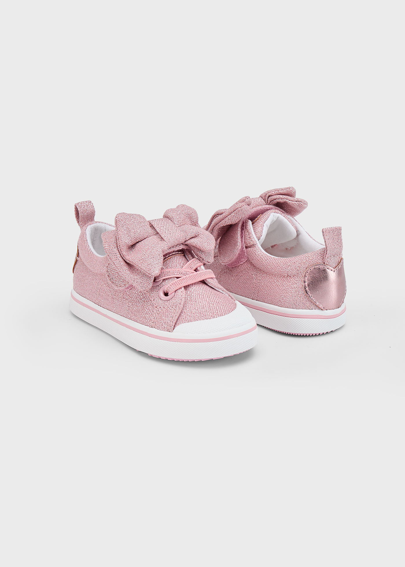 Baby canvas bow trainers