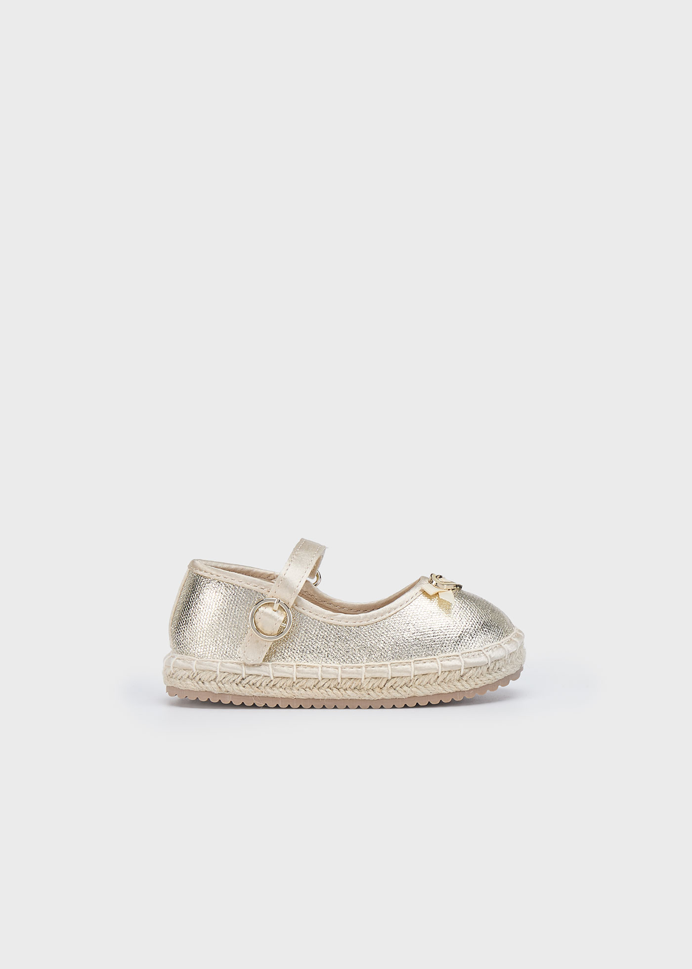 Espadrile metalizate bebe