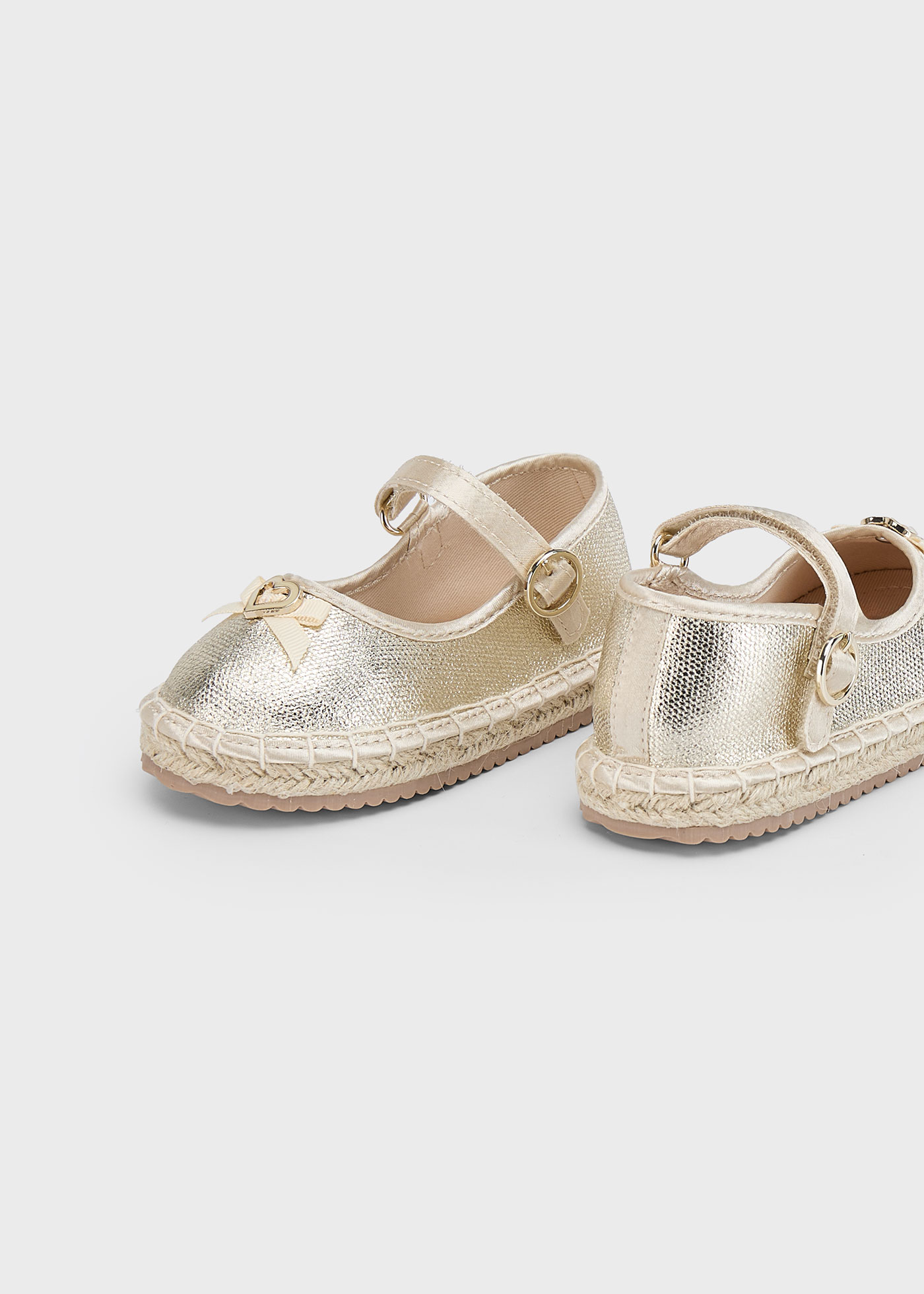 Espadrile metalizate bebe