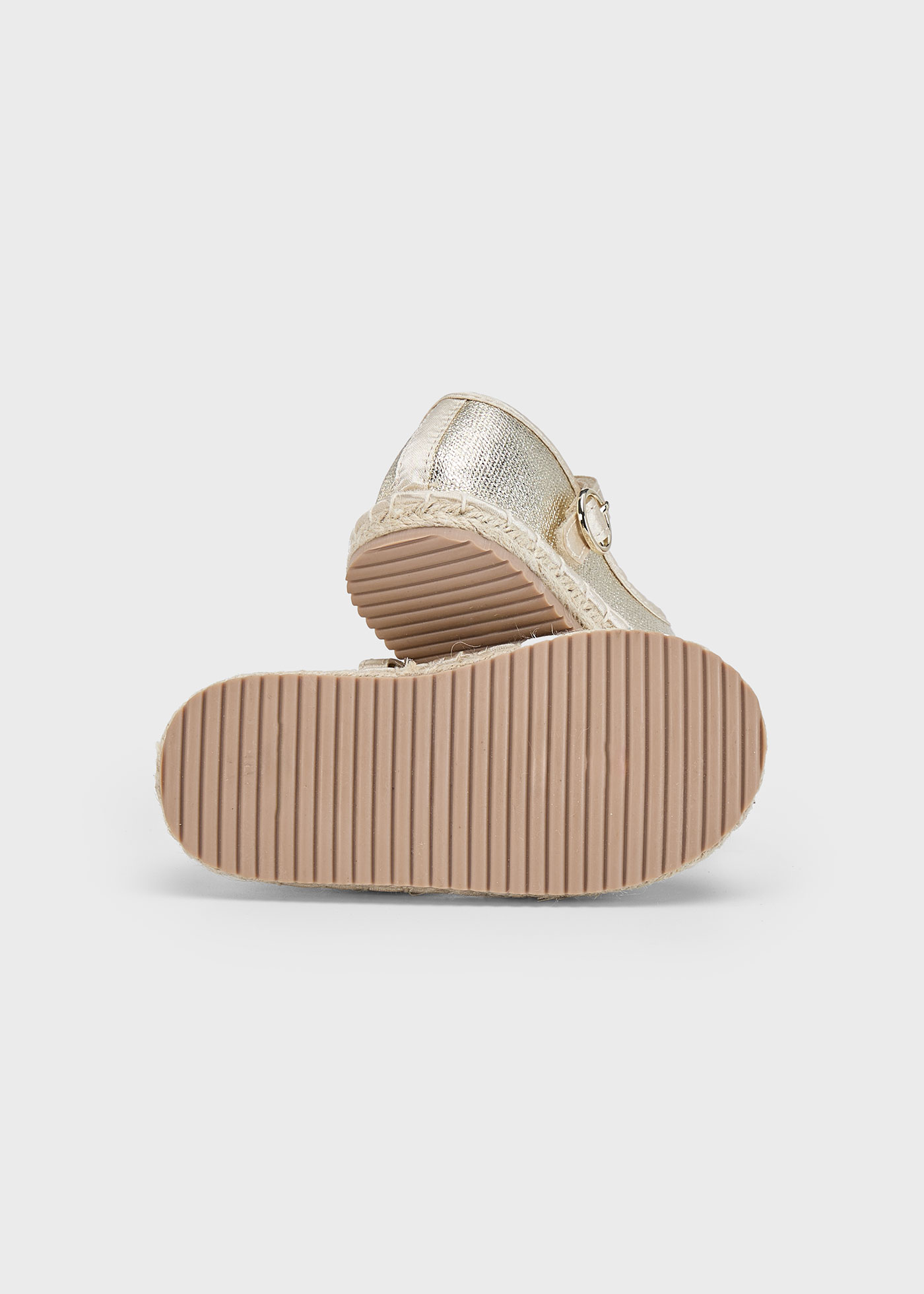 Espadrile metalizate bebe