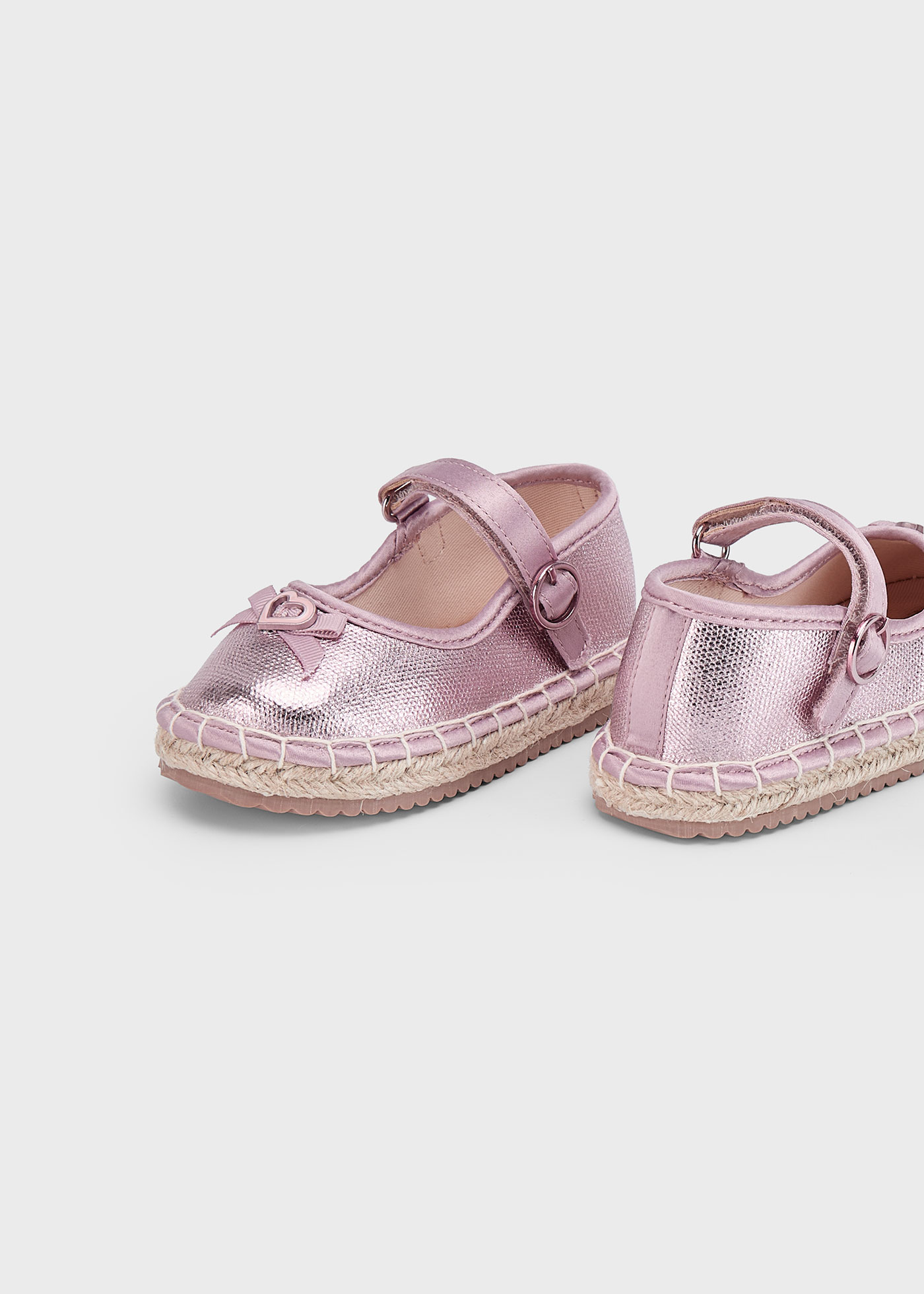 Espadrillas metallizzate neonata