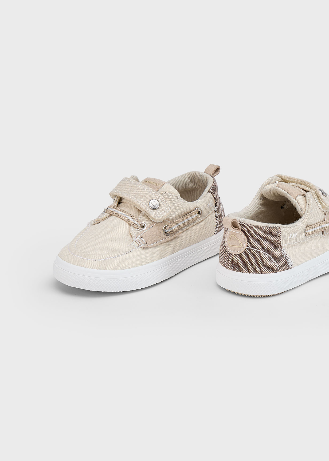 Scarpe modello nautico tela neonato