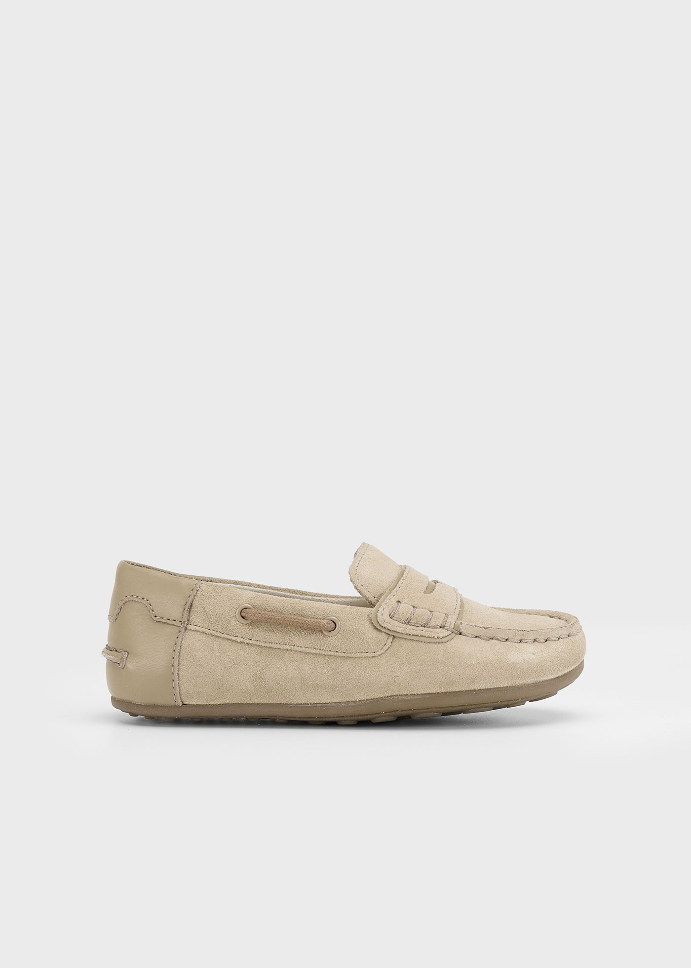 Boy suede moccasins